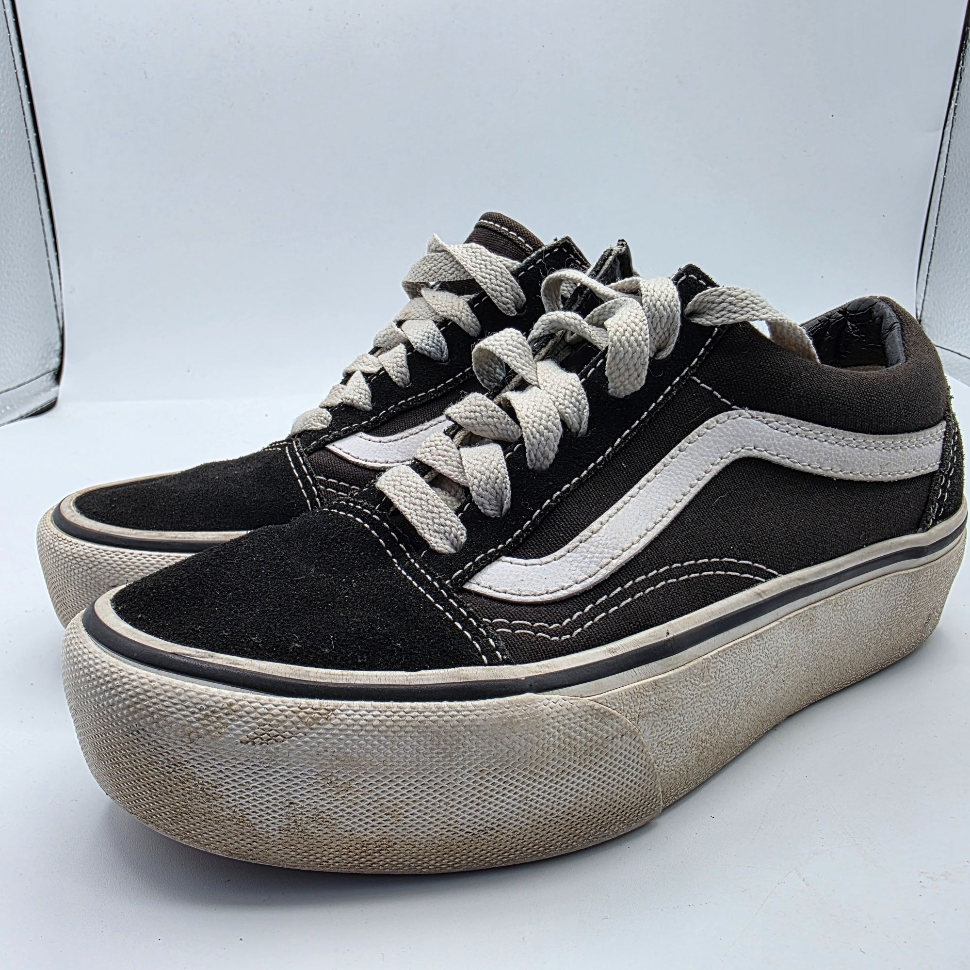 Vans Vans Old Skool Platforms Womens Size 5 Black White Shoes Wal Size US 5 / IT 35 - 4 Thumbnail