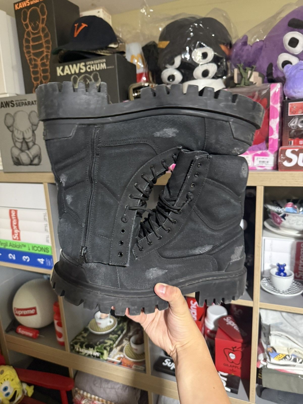 Balenciaga Balenciaga Black Distressed Strike Boot Size US 11 / EU 44 - 5 Thumbnail