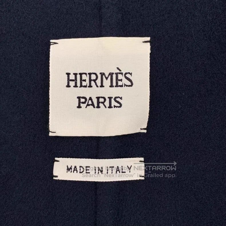 Hermes Hermes Dark Blue Long Sleeve Overcoat with Round Rings Size XS / US 0-2 / IT 36-38 - 5 Thumbnail