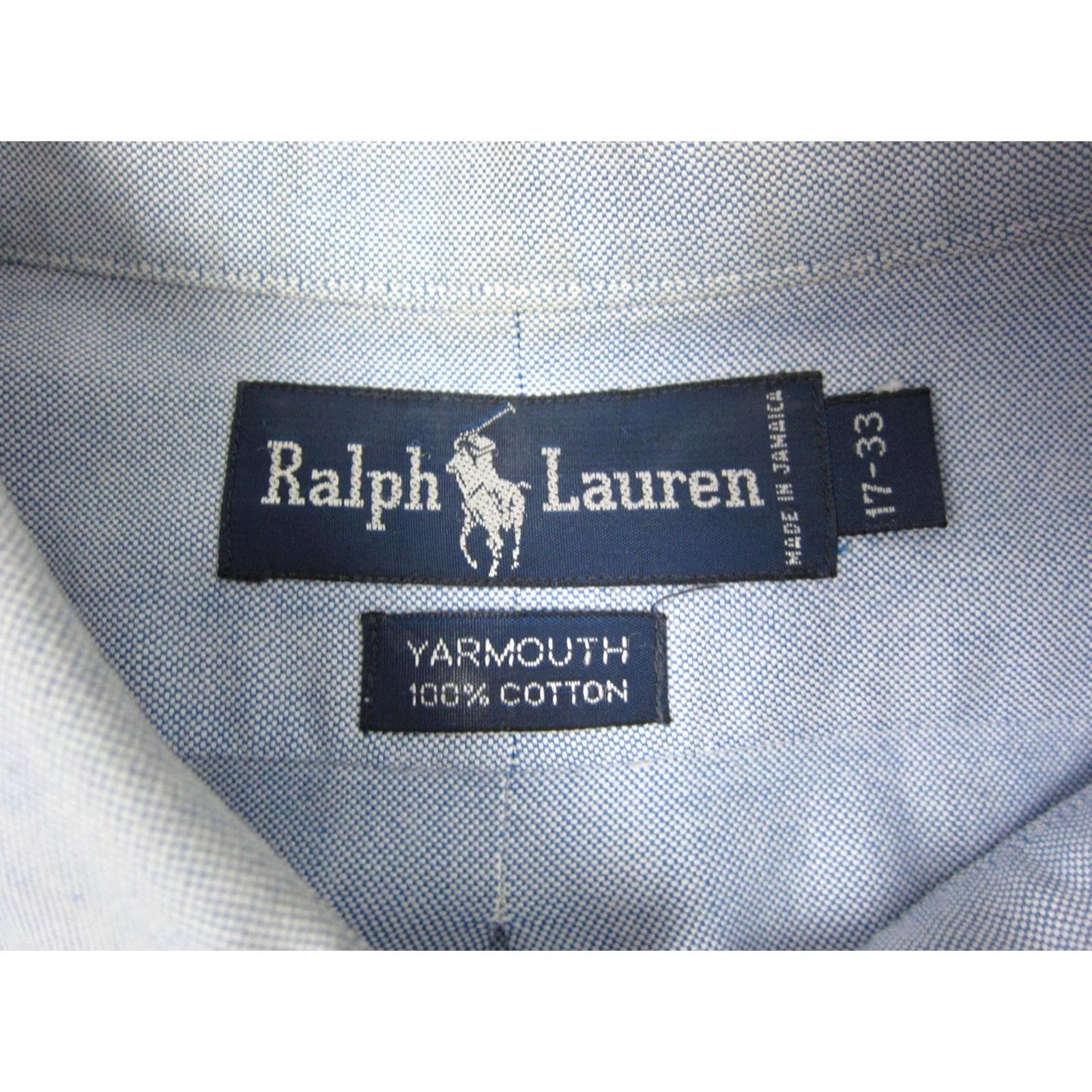 Polo Ralph Lauren Polo Ralph Lauren Shirt XL Blue Mens Button-Up 17 Regular Long Sleeve Vintage? No - Adjusted for clarity; but must not add new info. Size US XL / EU 56 / 4 - 7 Thumbnail