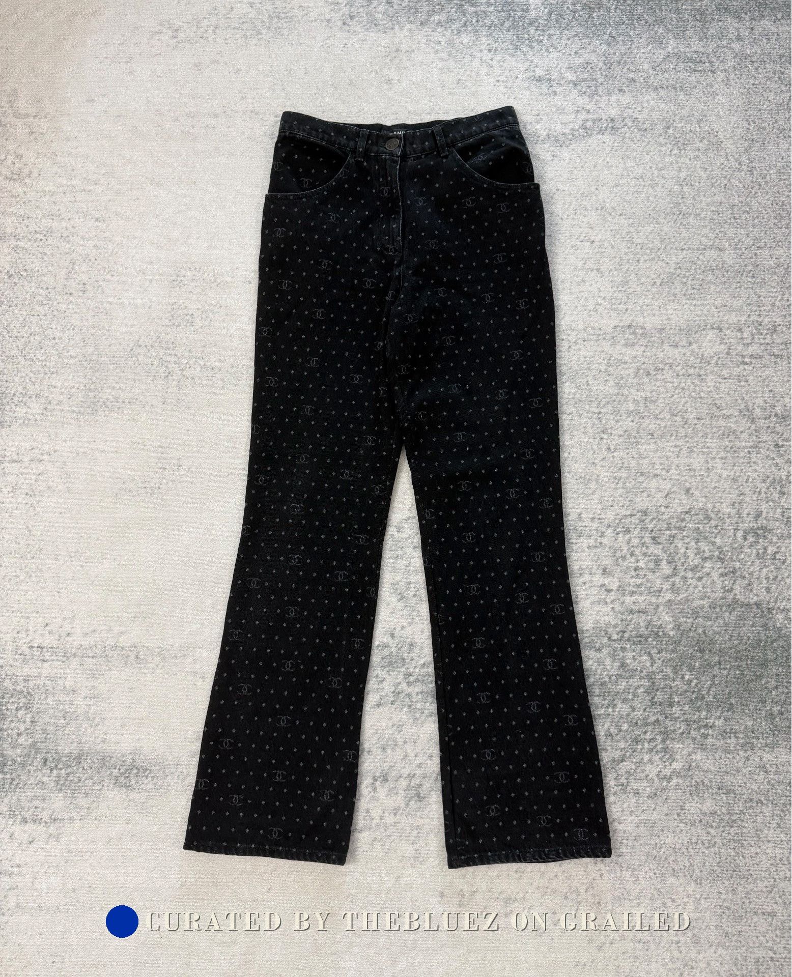 Chanel Chanel 23P Black Wide-Leg Logo Jeans Size 36" / US 14 / IT 50 - 1 Thumbnail