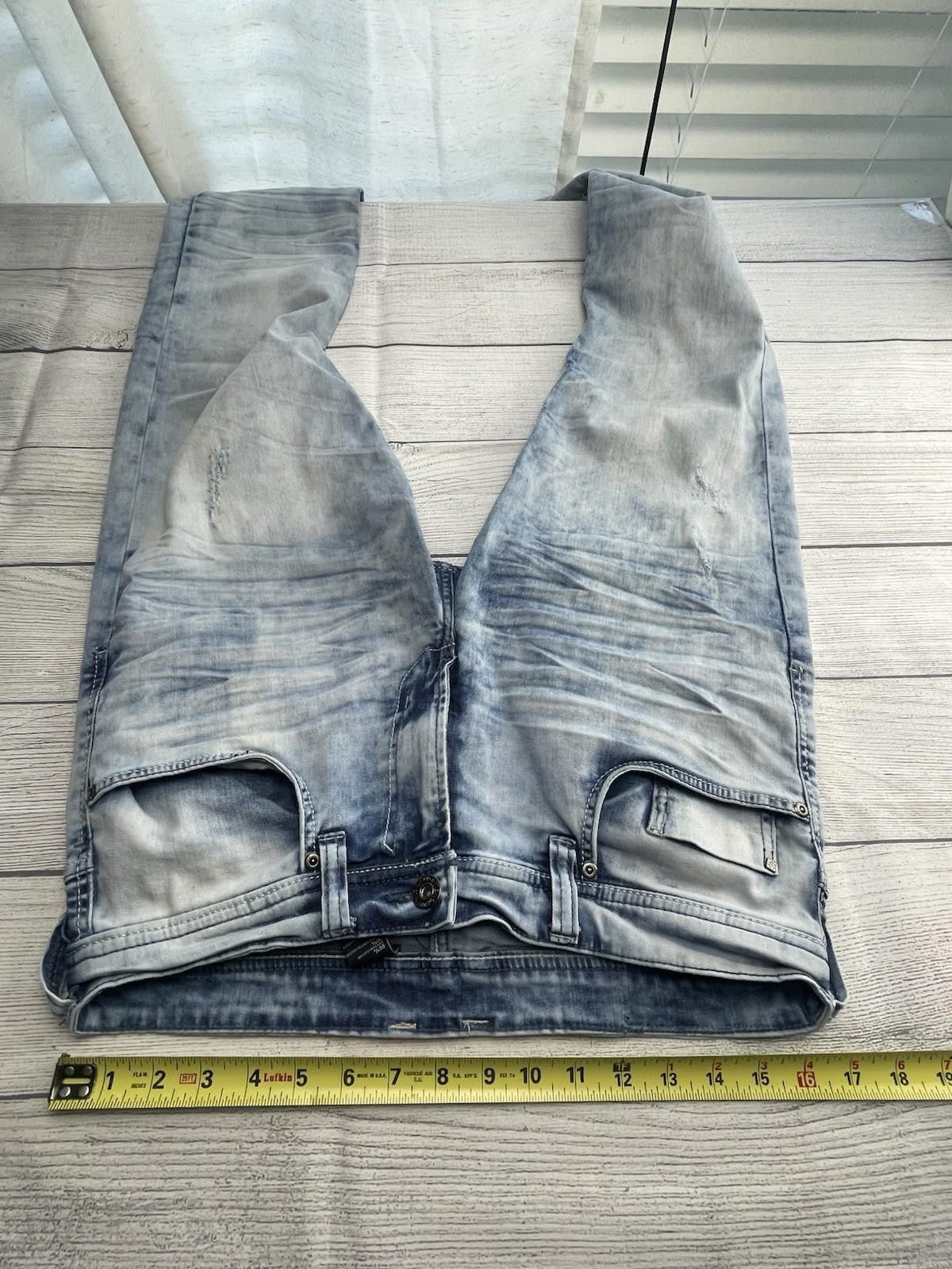 Designer Buffalo David Bitton Jeans Mens 32x30 Light Wash Size US 32 / EU 48 - 5 Thumbnail