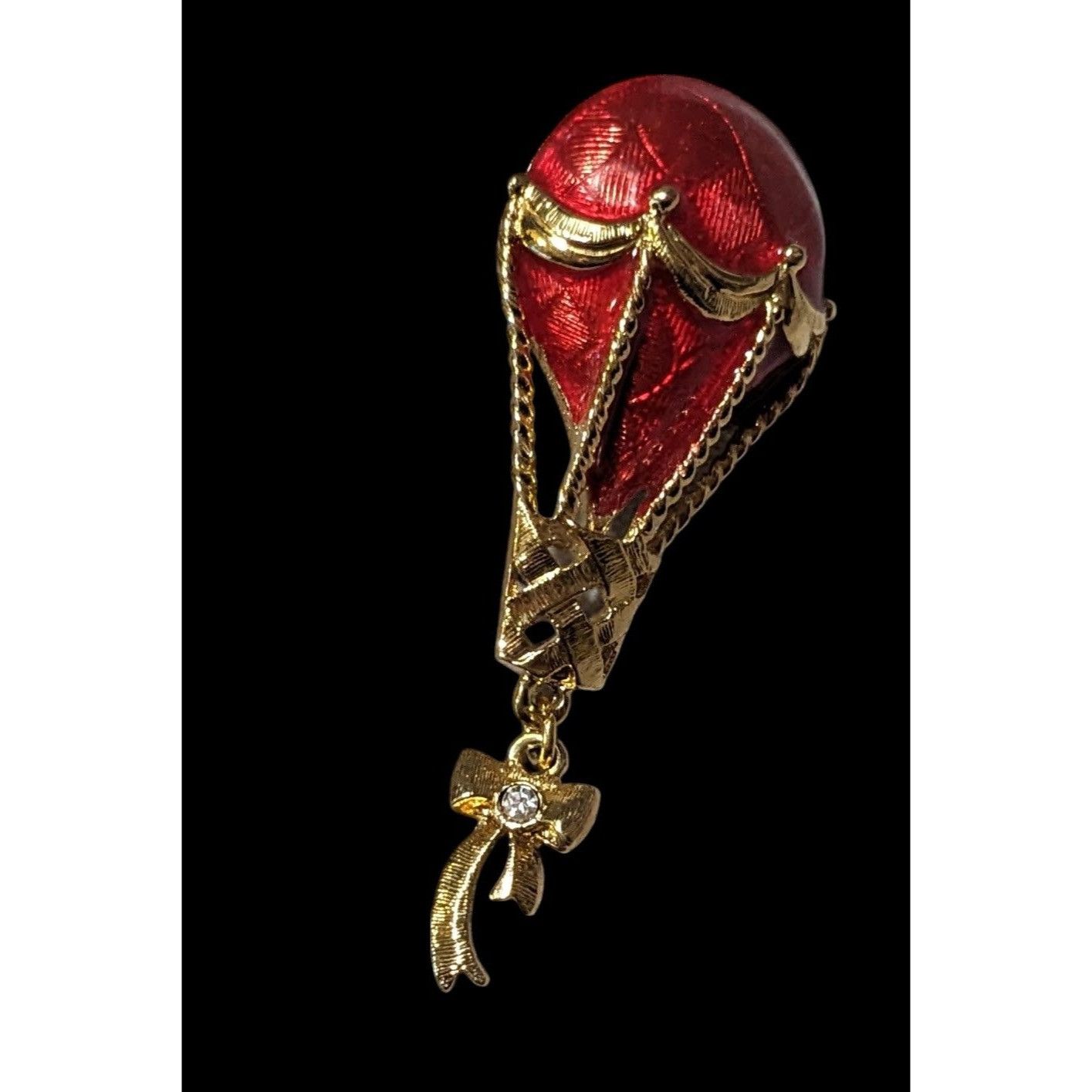 Other Vintage Avon Gold Tone Red Enamel Hot Air Balloon Lapel Pin Size ONE SIZE - 1 Thumbnail