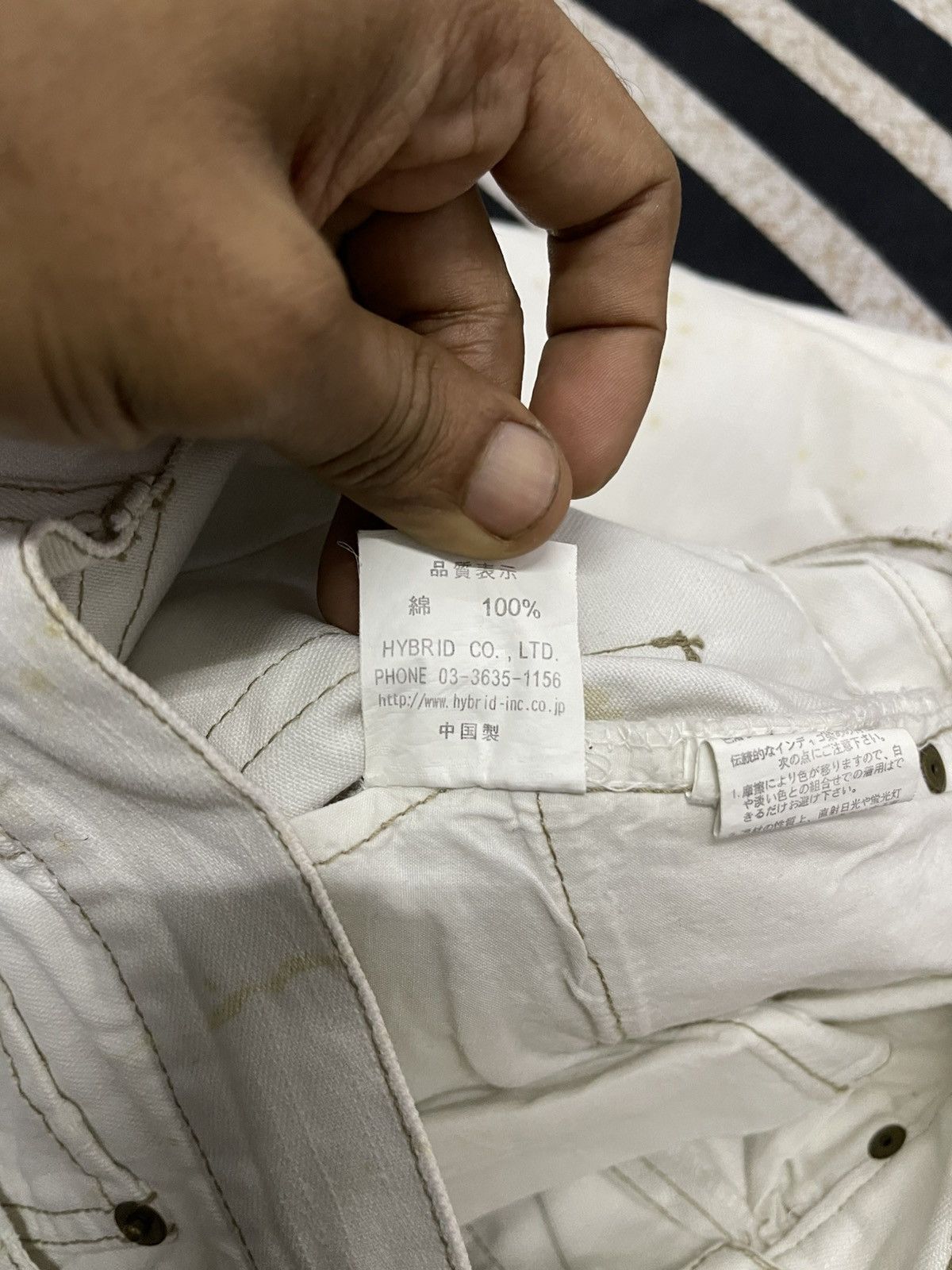 Japanese Brand 90s POWER TO THE PEOPLE DISTRESSED SPLASH PAINT RARE DESIGN Size US 28 / EU 44 - 10 Thumbnail