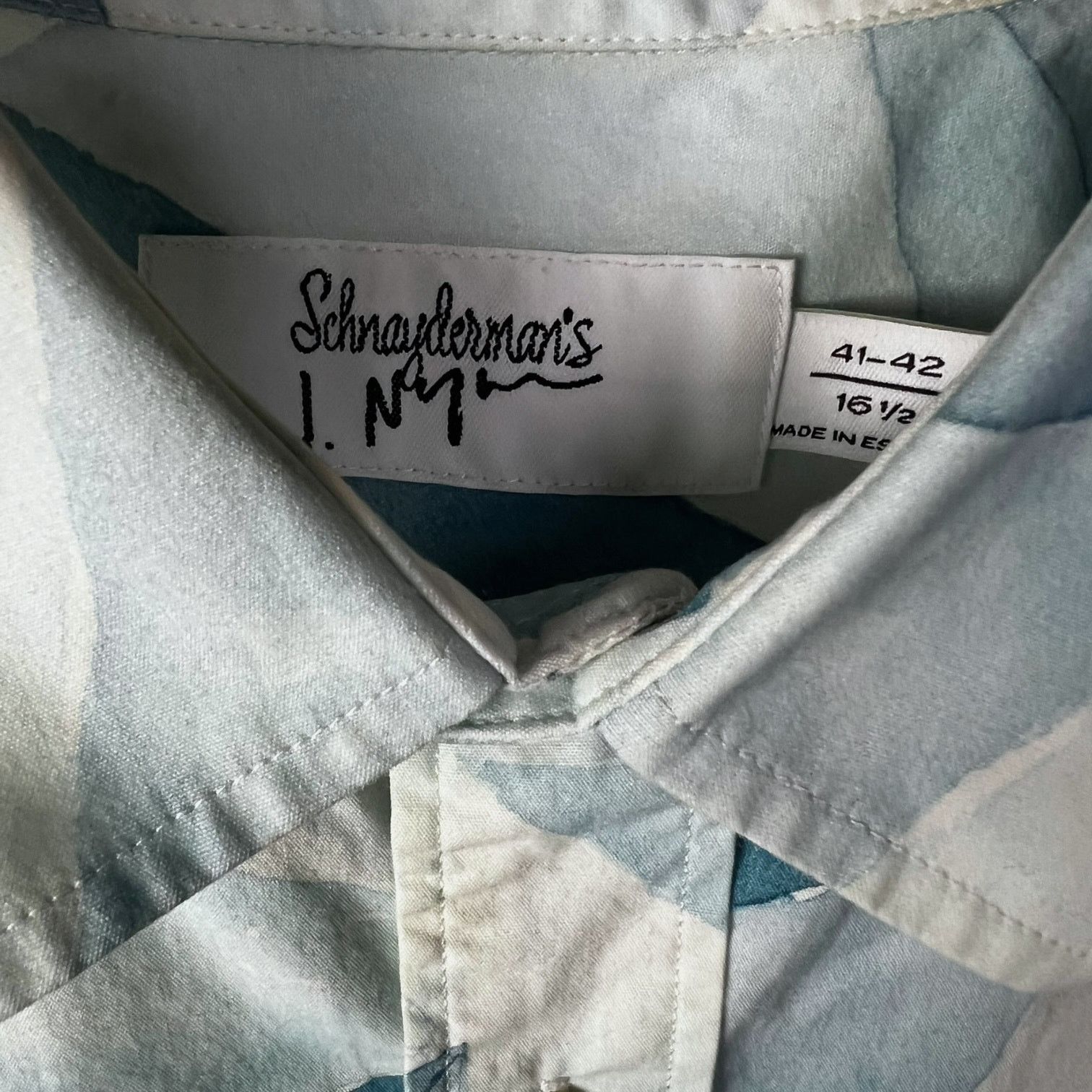 Schnaydermans Schnayderman's Geometric Button Up Shirt 41-42 16.5 $250 Size US M / EU 48-50 / 2 - 3 Thumbnail