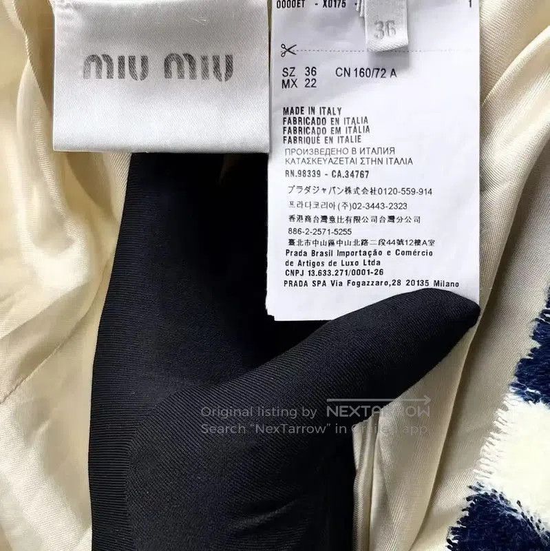 Miu Miu Miu Miu Colorful Cotton Blend Mid-Length Coat . Size M / US 6-8 / IT 42-44 - 4 Thumbnail
