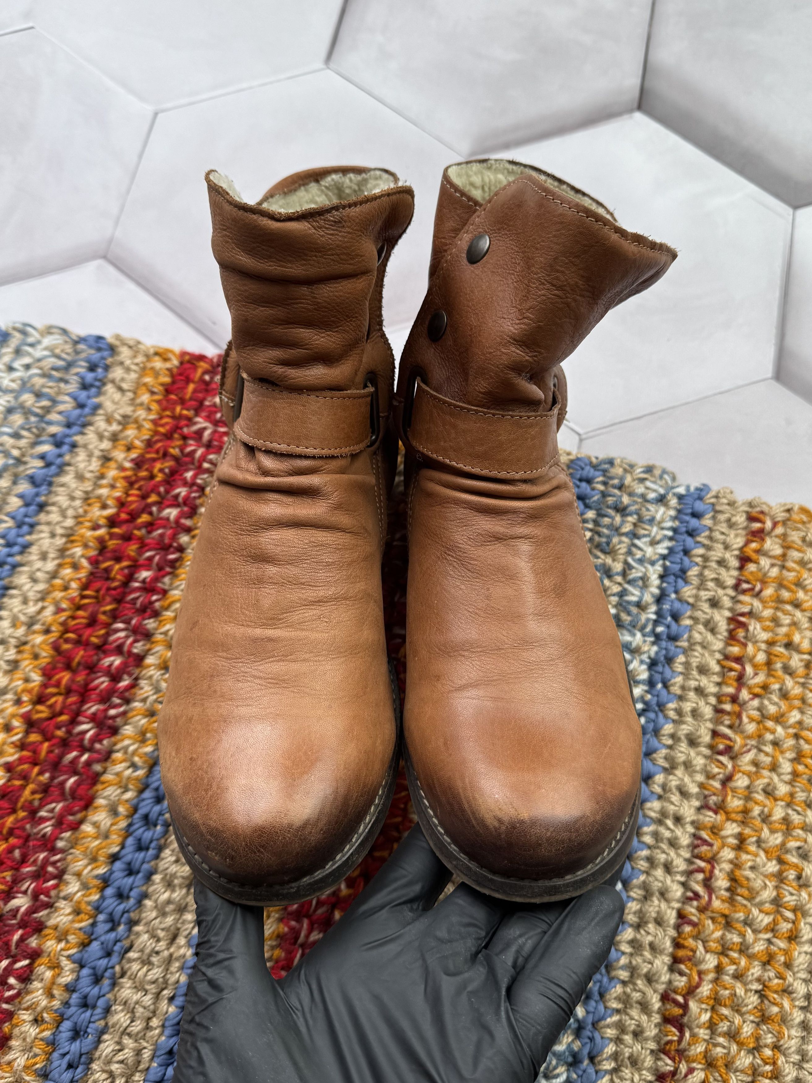 Vintage Vintage Leather Boots With Straps(E4) Size US 8 / EU 41 - 7 Thumbnail