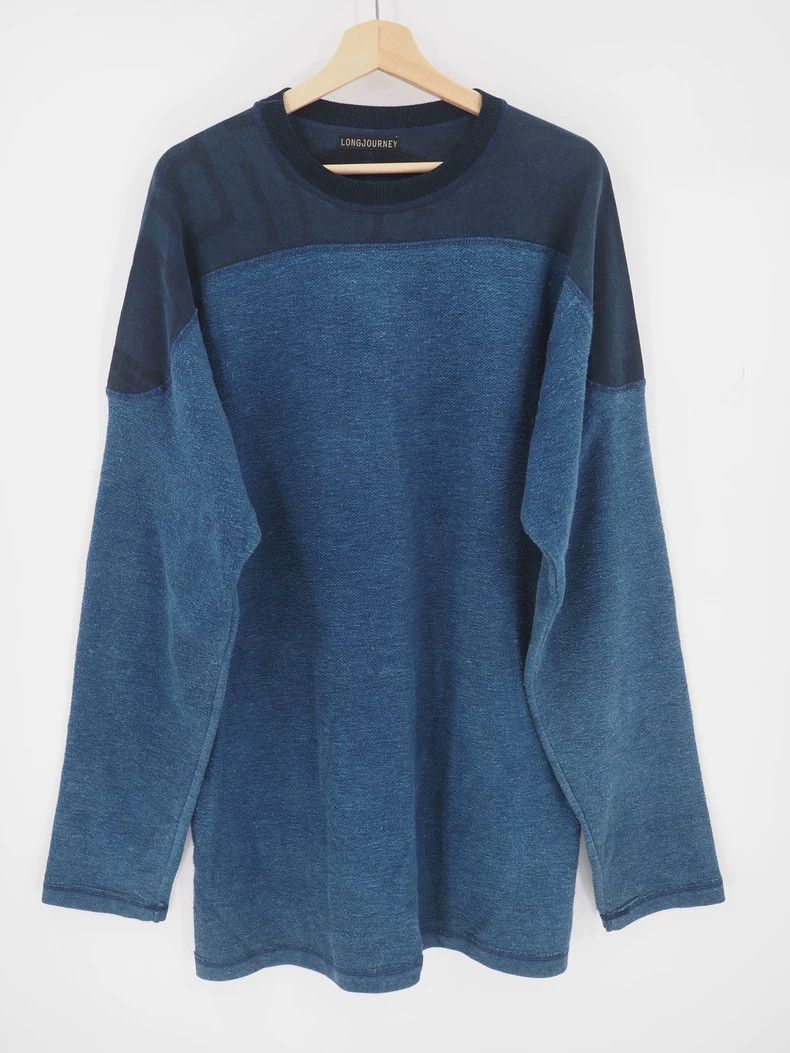 LongJourney Long JourneyBlue retro stitching long sleeves 2503-Nextarro Size US S / EU 44-46 / 1 - 1 Thumbnail