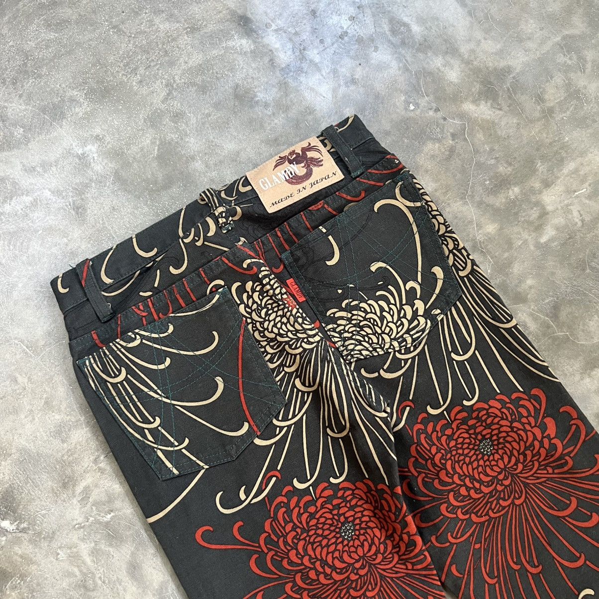 Hysteric Glamour 2000s Glamdy Floral Flared Jeans Size 26" / US 2 / IT 38 - 4 Thumbnail