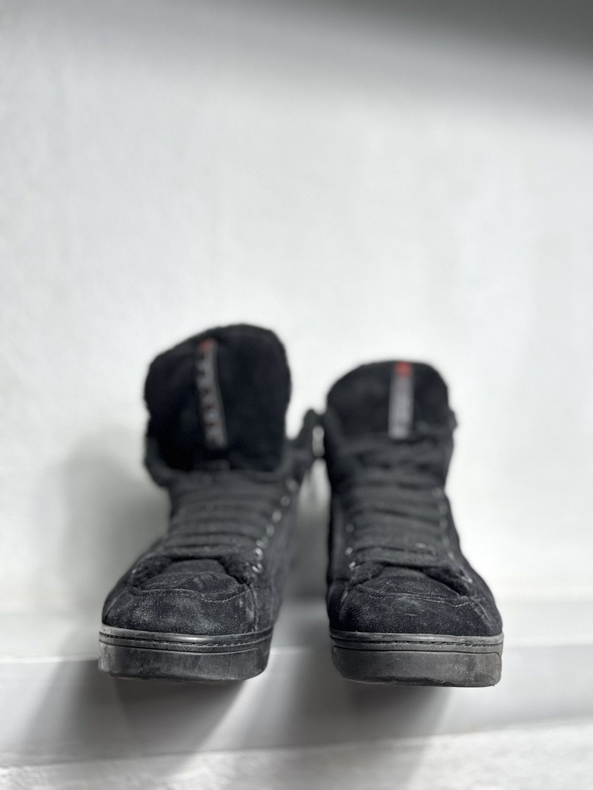 Prada Prada Suede Women’s Luxury High Top Sneakers Boots Size 38 Size US 7.5 / IT 37.5 - 2 Thumbnail