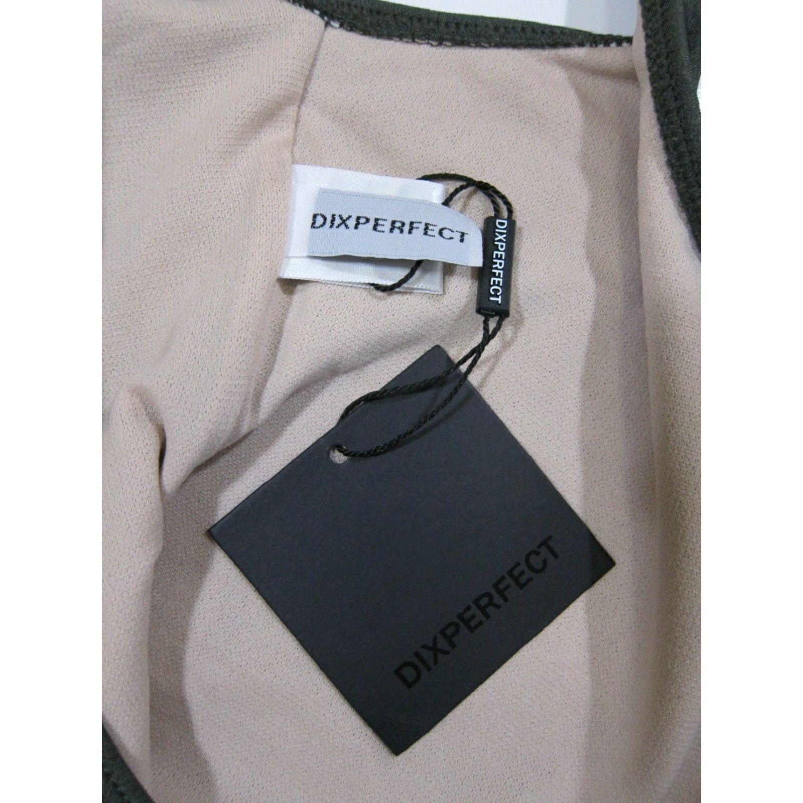 Vintage NWT Dixperfect Army Green 80's 90's High Cut One Piece Swimsuit Small Womens Size ONE SIZE - 3 Thumbnail