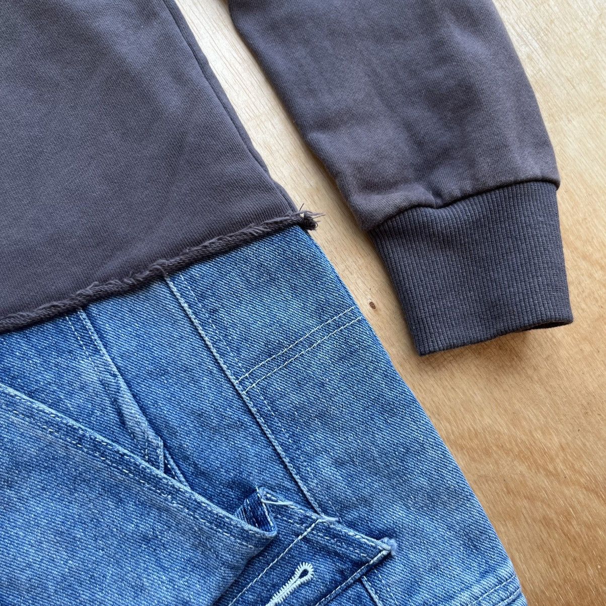 Japanese Brand LUCKY SARTORIOUS RECONSTRUCTED FADED HOODIE LIKE GREG Size US XXL / EU 58 / 5 - 4 Thumbnail