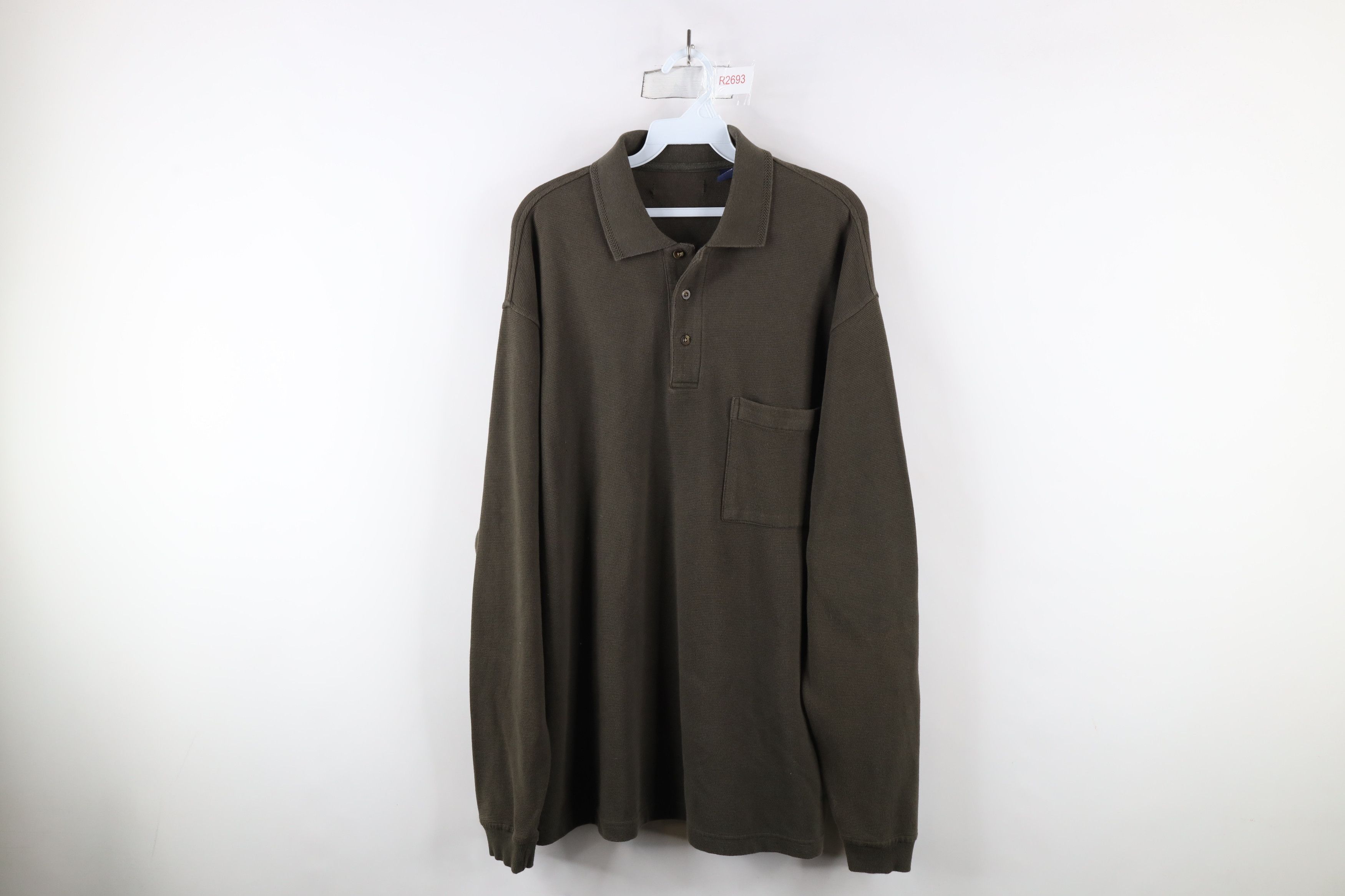 Vintage Vintage 90s Streetwear Heavyweight Long Sleeve Rugby Polo Size US M / EU 48-50 / 2 - 1 Thumbnail