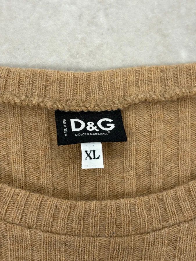 Dolce & Gabbana 2000s Dolce & Gabbana Beige Wool Sweater Size US XS / EU 42 / 0 - 8 Thumbnail