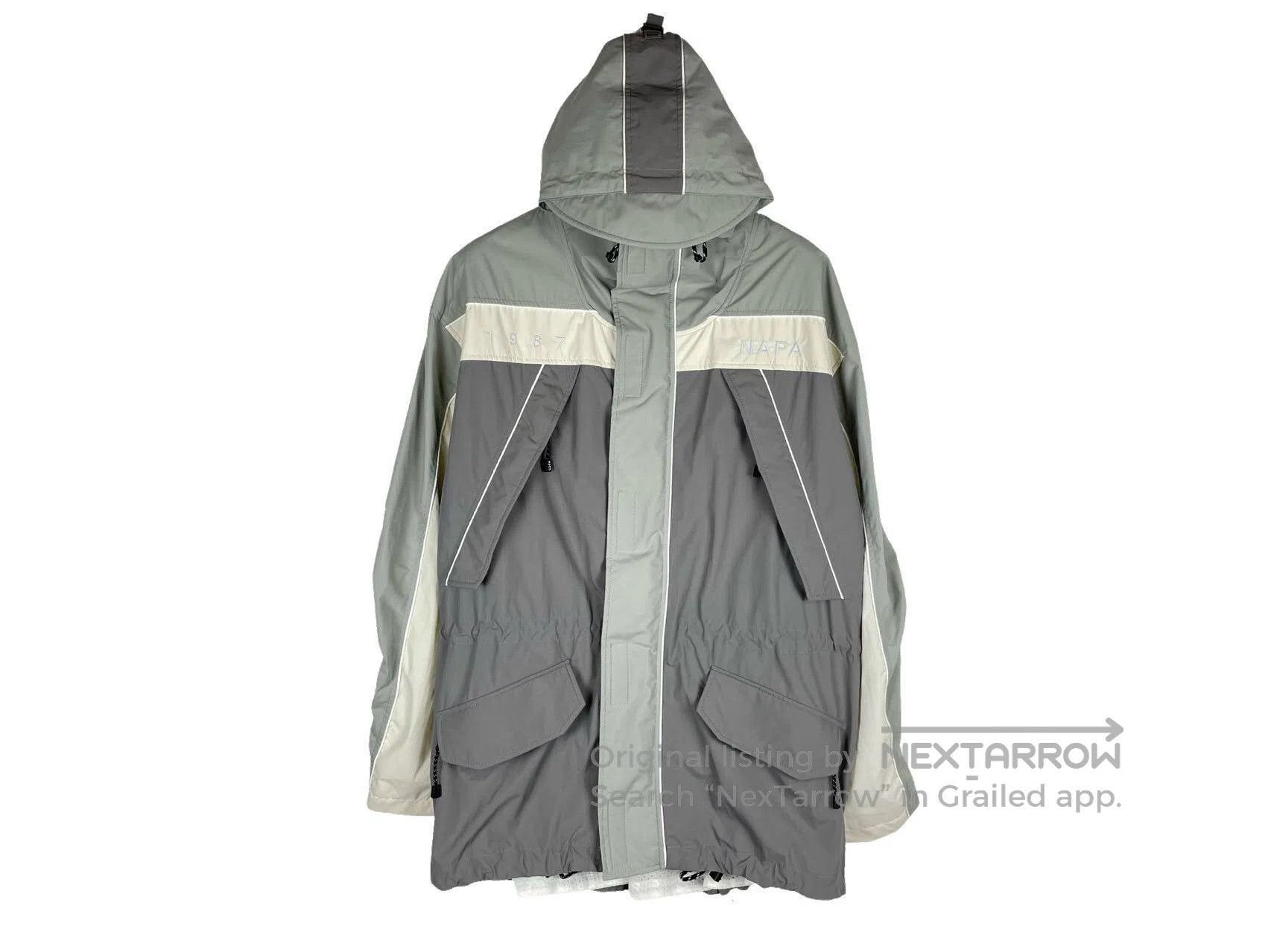 Martine Rose Martine Rose White and Grey Patchwork Silhouette Windbreak Size US S / EU 44-46 / 1 - 1 Thumbnail