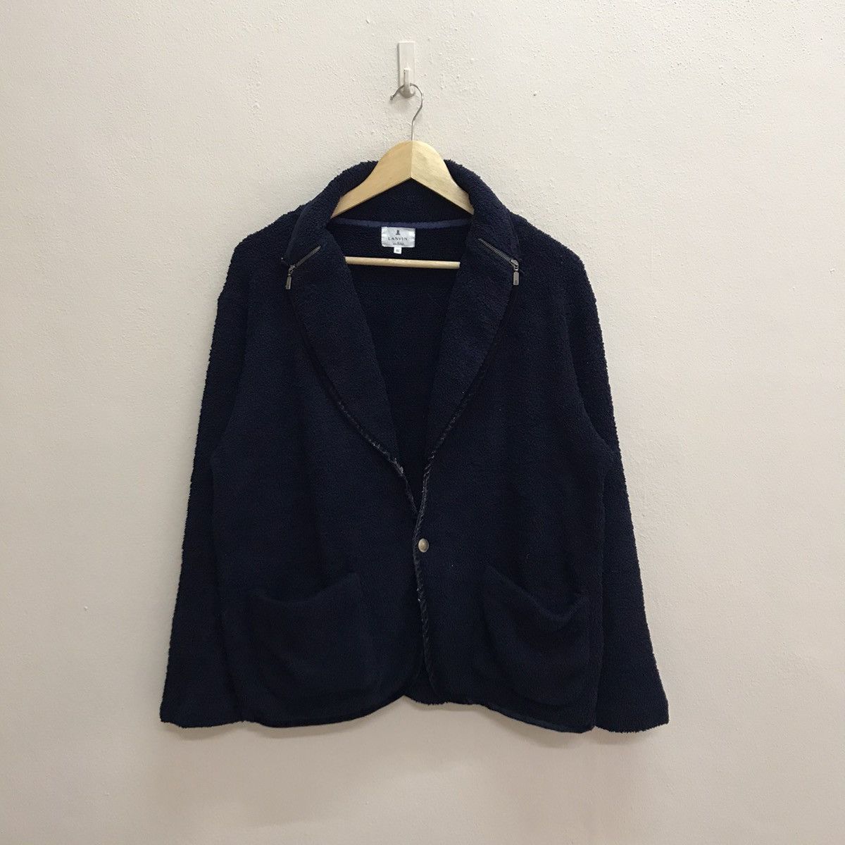 Designer × Japanese Brand × Lanvin Lanvin Open Neck Fleece Jacket Size US M / EU 48-50 / 2 - 13 Thumbnail