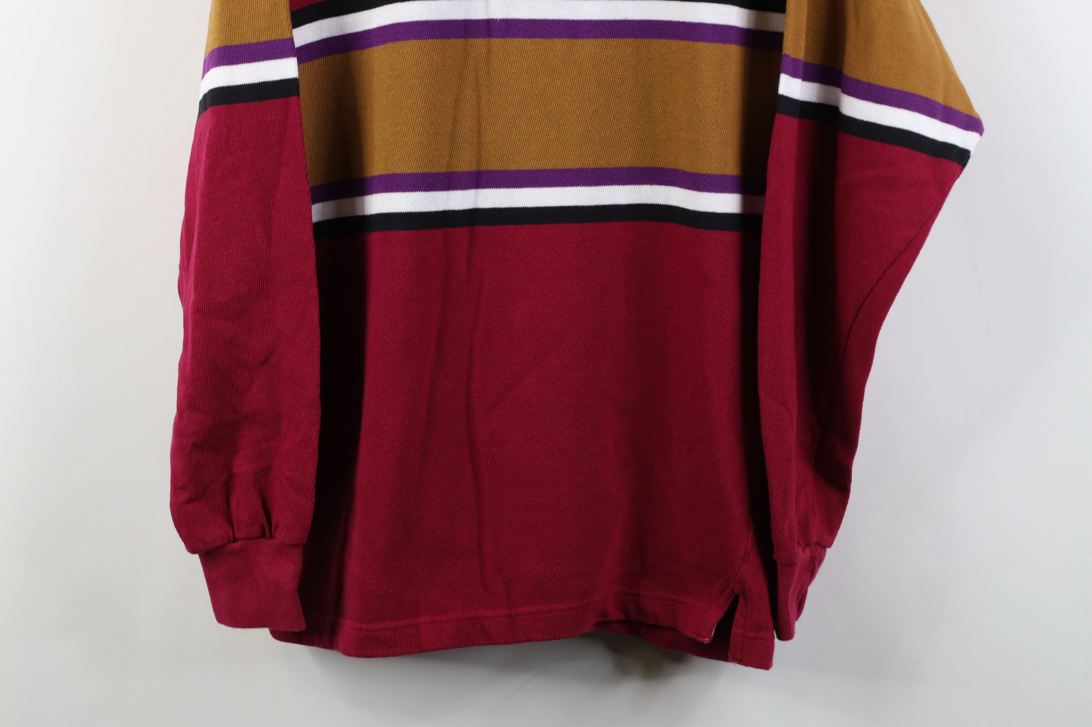 Vintage Vintage 90s Streetwear Block Knit Long Sleeve Rugby Polo Size US M / EU 48-50 / 2 - 3 Thumbnail