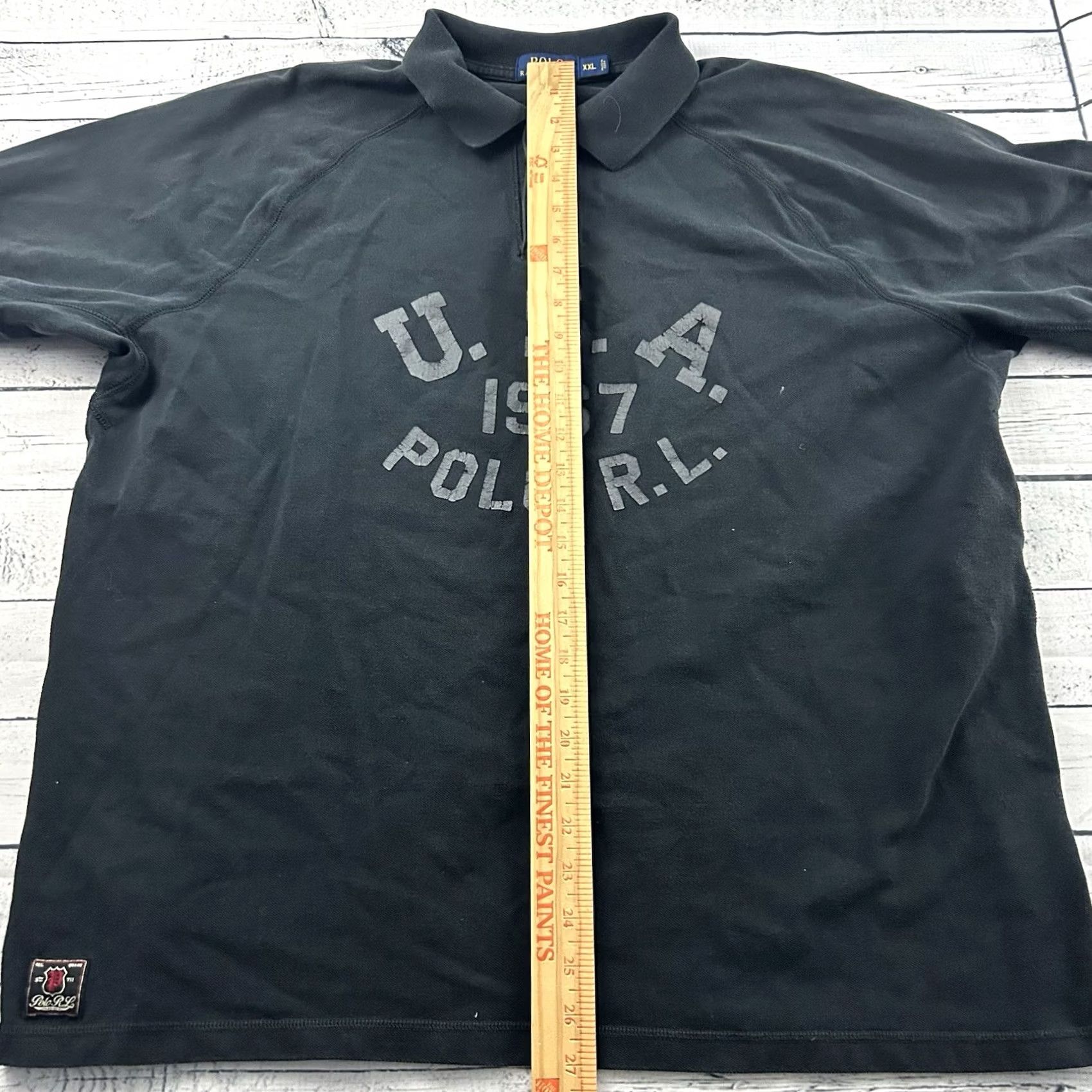 Polo Ralph Lauren Polo Ralph Lauren Short Sleeve Polo Shirt Mens XXL Black USA Big Print Button-Up Shirt Size US XXL / EU 58 / 5 - 4 Thumbnail