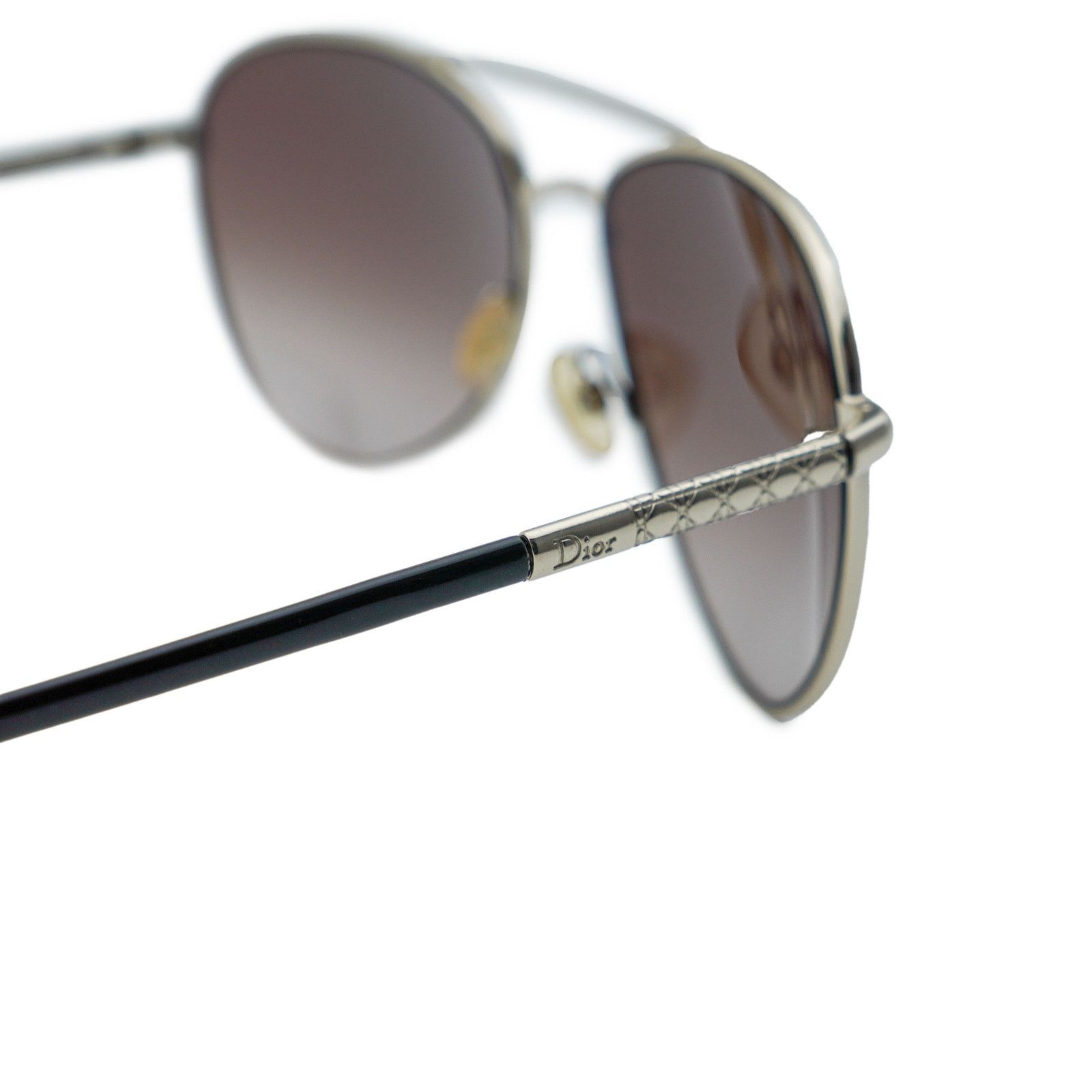 Dior Dior Piccadilly 2 Silver Gradient Aviator Logo Sunglasses Size ONE SIZE - 5 Thumbnail
