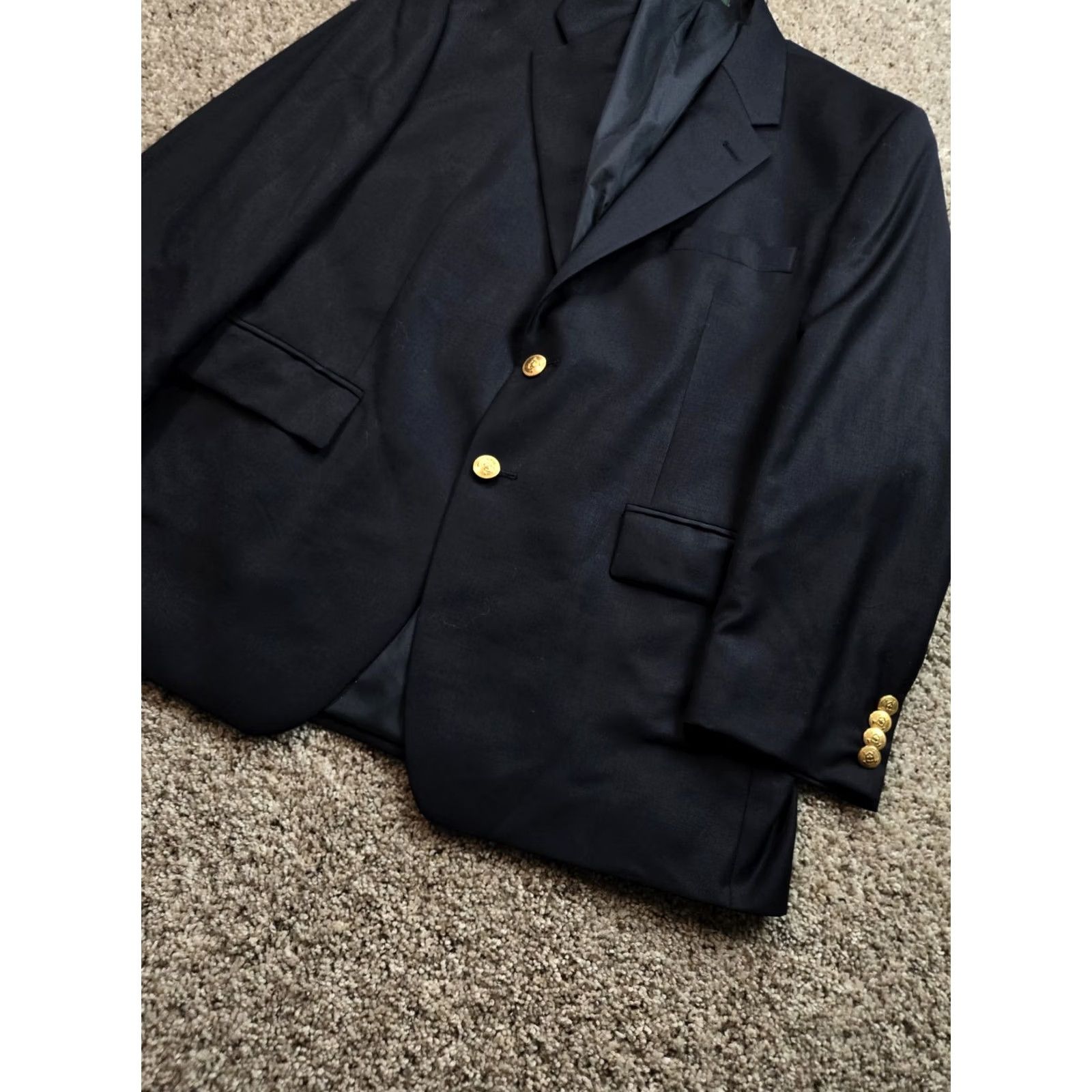 Ralph Lauren Lauren Ralph Lauren Blazer Jacket 42 Short Navy Gold Buttons Jockey Sport Coat Men XS-... Size US 42 / EU 58 - 2 Thumbnail