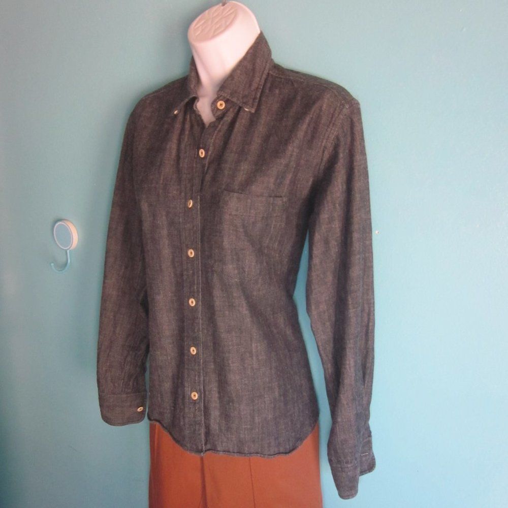 Brooklyn Tailors Brooklyn Tailors Custom Made Size L Dark Blue Denim Fitted S Size L / US 10 / IT 46 - 5 Thumbnail