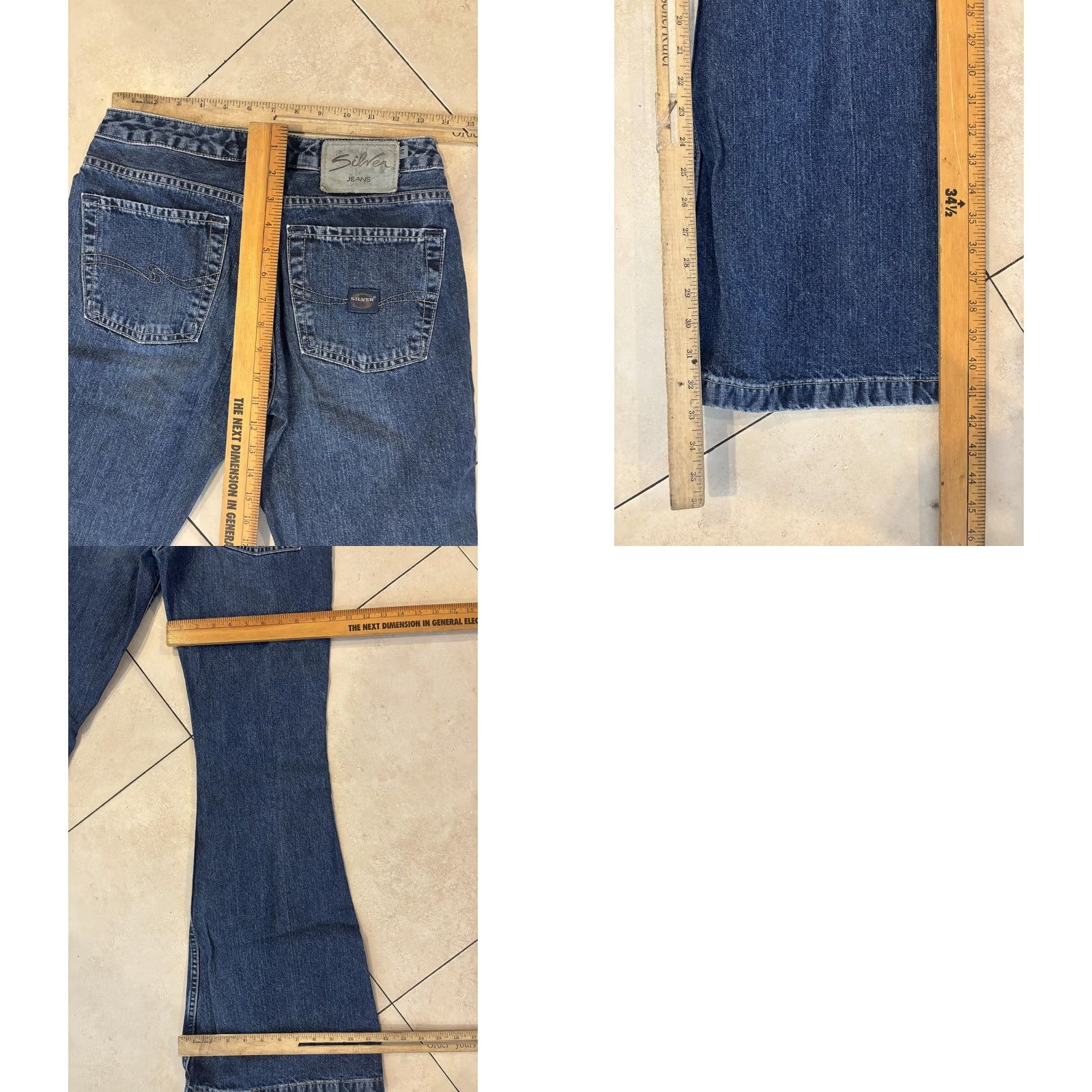 Vintage VINTAGE Silver Jeans Womens 29 Blue Denim Bootcut Mid Rise 90s Y2K Made Canada Flare Jeans Womens Size 29" - 8 Thumbnail