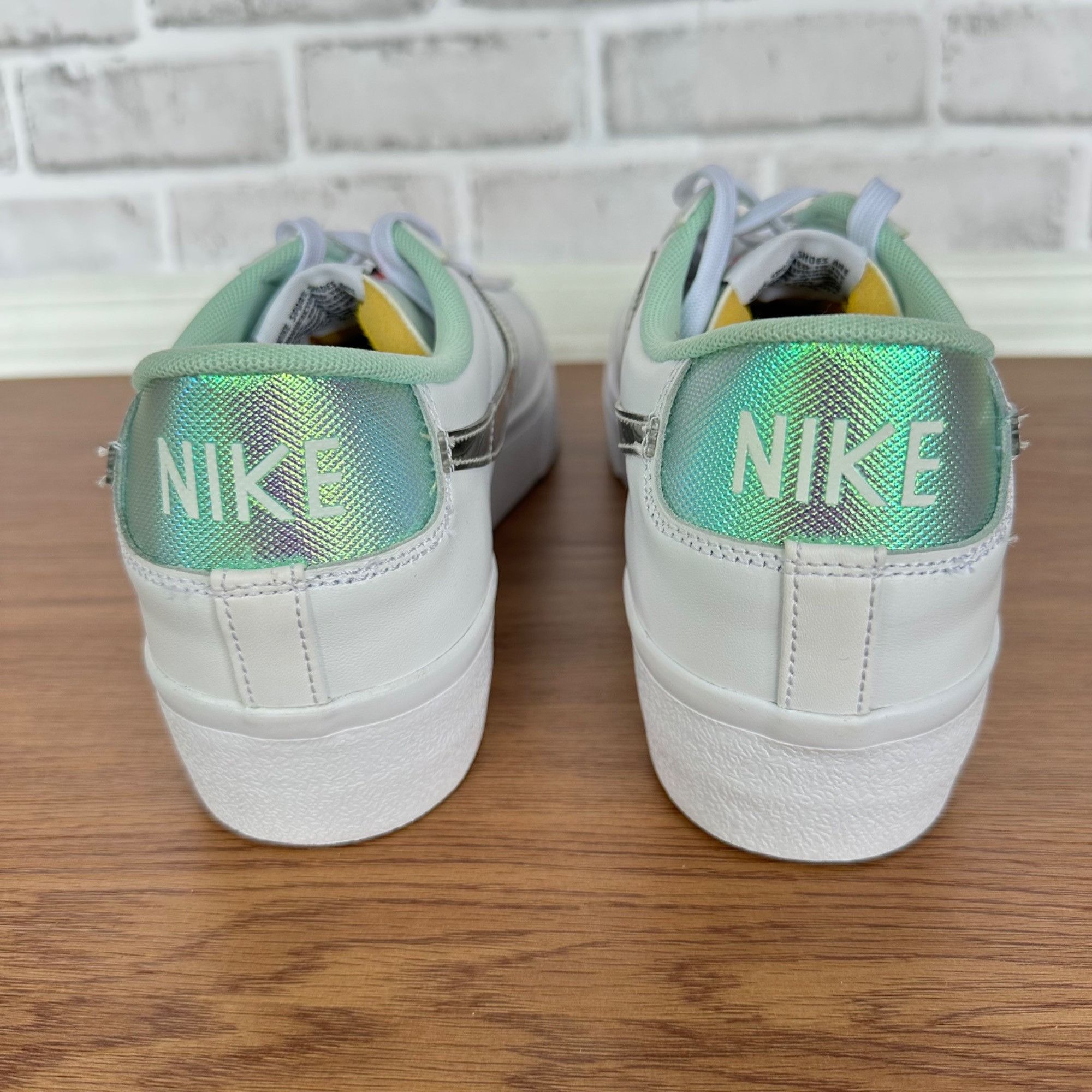 Nike ❤️Nike Blazer Low Platform Sz 11.5 Womens Shoes White Silver Size US 11.5 / IT 41.5 - 5 Thumbnail