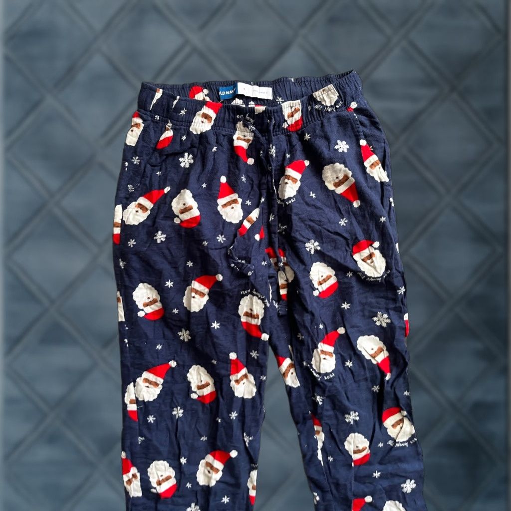 Old Navy Old Navy Womens Size S Navy Match The Fam Santa Mid-Rise Flannel Pajama Pants Size 28" / US 6 / IT 42 - 1 Thumbnail