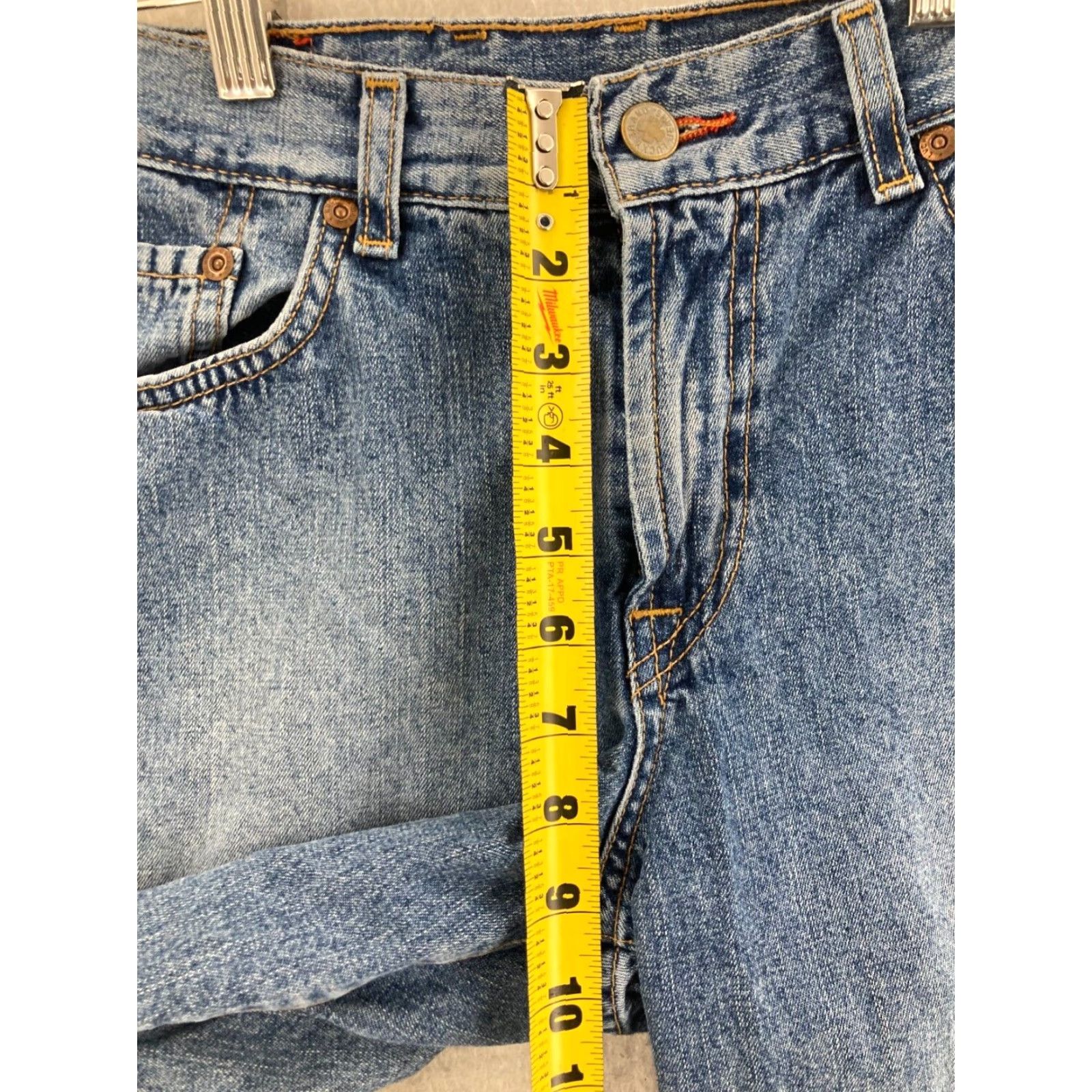 Lucky Brand VINTAGE Lucky Brand Jeans Womens 12/31 Denim Blue 5-Pocket Classic Fit 31in Inseam, USA Made Dungarees Size 34" / US 12 / IT 48 - 4 Thumbnail