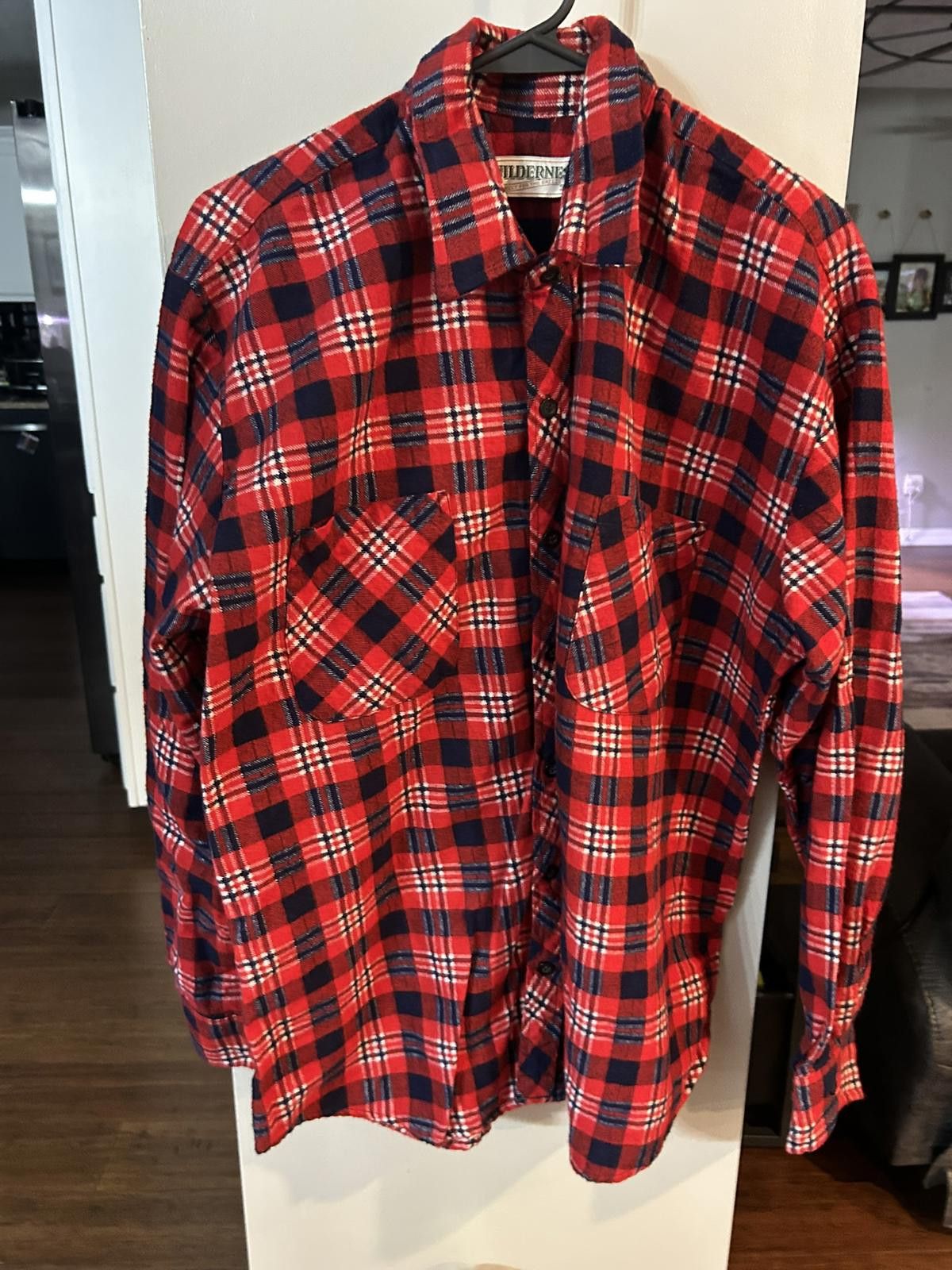 Other Men's Wilderness Red and Navy Plaid Casual Shirt Size US L / EU 52-54 / 3 - 1 Thumbnail