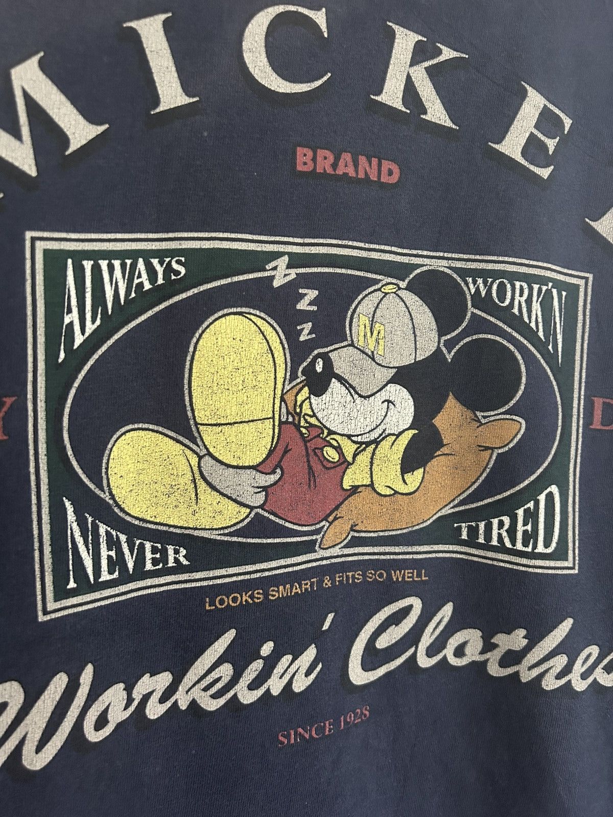 Mickey Mouse Mickey Mouse Workin’ Clothes Always Work’n Never Tired Tee Size US XXL / EU 58 / 5 - 3 Thumbnail