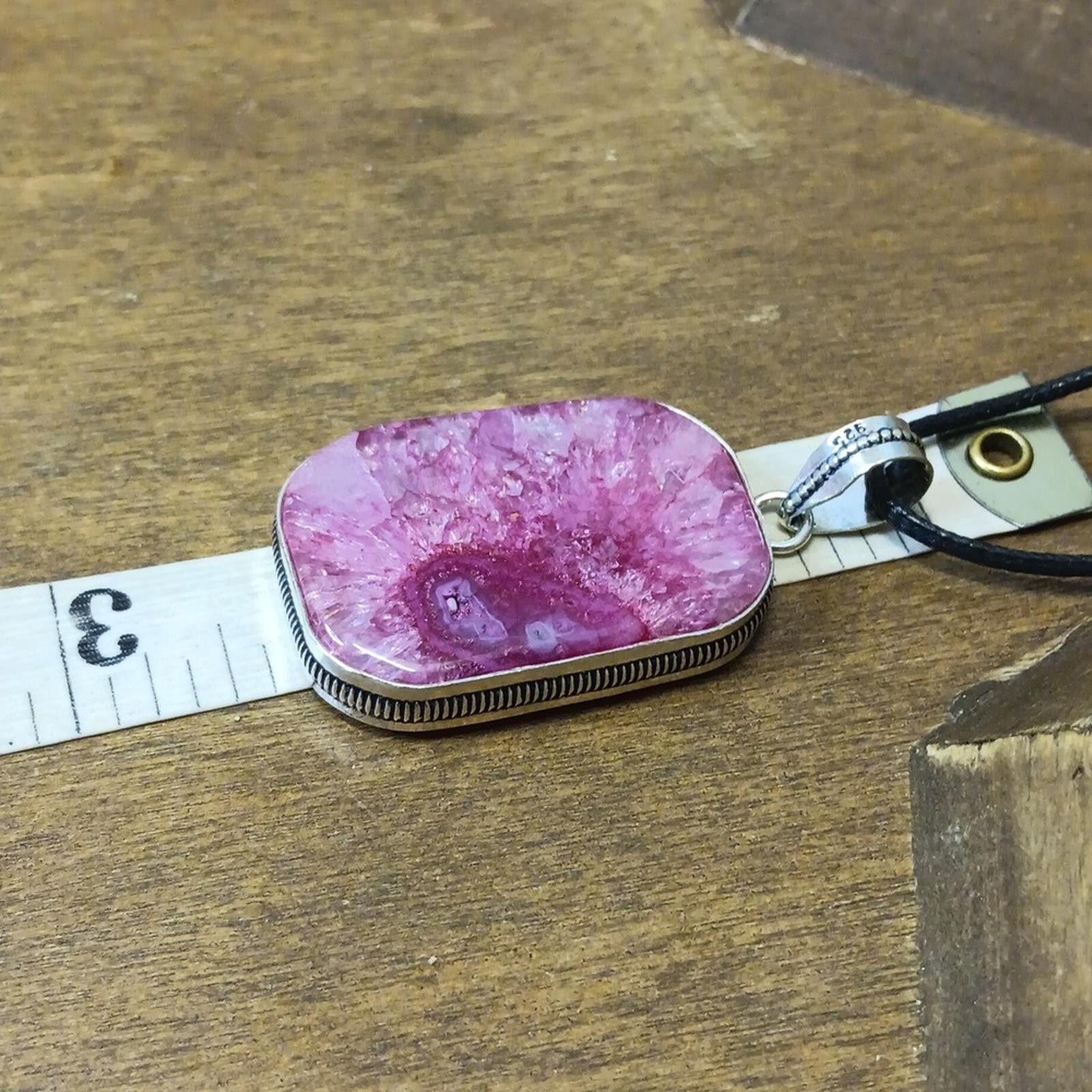 Designer Pink Solar Quartz Crystal Pendant Necklace Size ONE SIZE - 3 Thumbnail