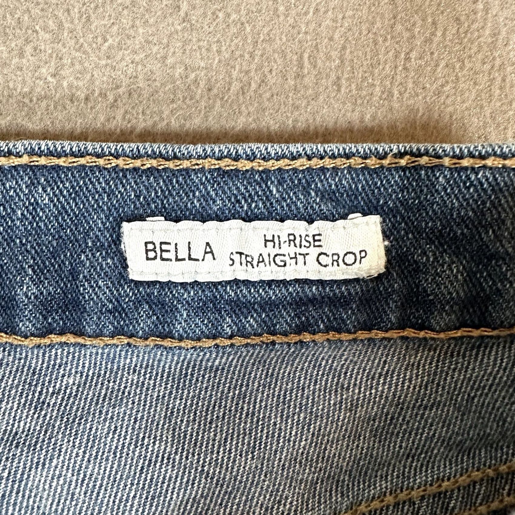 Vintage Black Daisy Jeans Women 5/27 Blue High Rise Straight Crop Denim EUC Jeans Size 27" / US 4 / IT 40 - 4 Thumbnail
