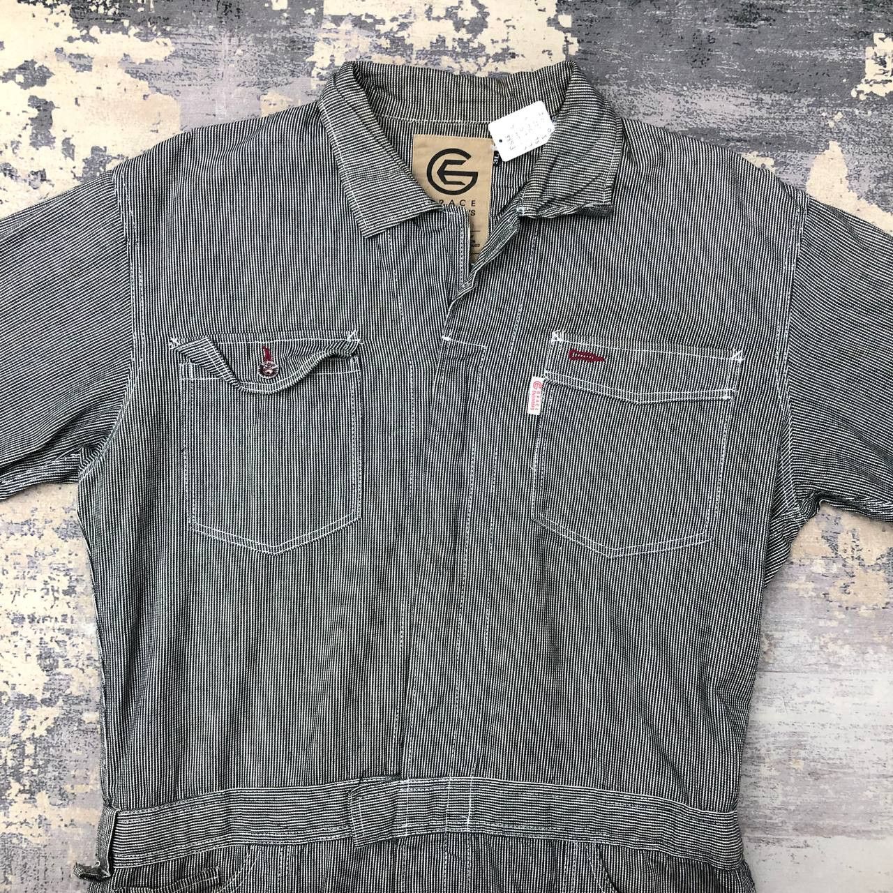 Hysteric Glamour × Japanese Brand P688 RIPPED HICKORY STRIPED GRACE ENGINEER'S COVERALLS Size US XL / EU 56 / 4 - 6 Thumbnail
