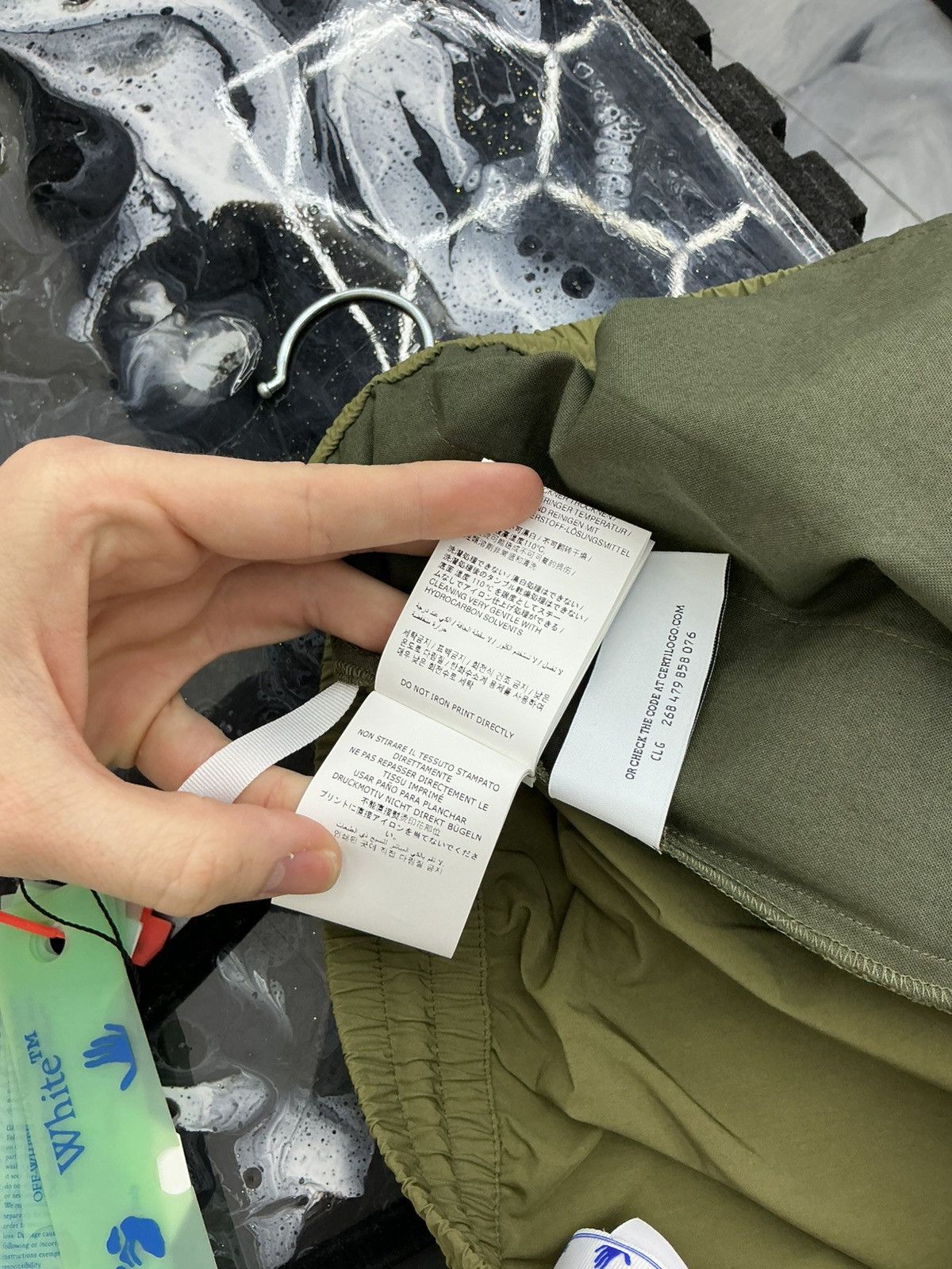 Off-White Off White Track Pants Olive Green Size L Size US 34 / EU 50 - 13 Thumbnail