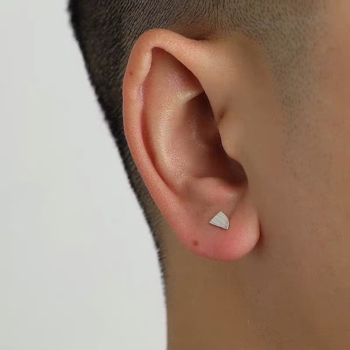 Vintage 925 Silver retro irregular geometric ear studs Size ONE SIZE - 2 Thumbnail
