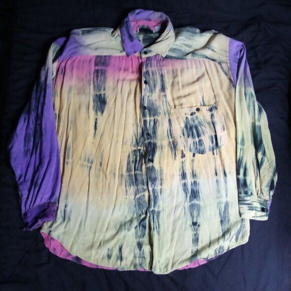 Other Vintage Private Kode Tie Dye Button Shirt Size US L / EU 52-54 / 3 - 2 Thumbnail