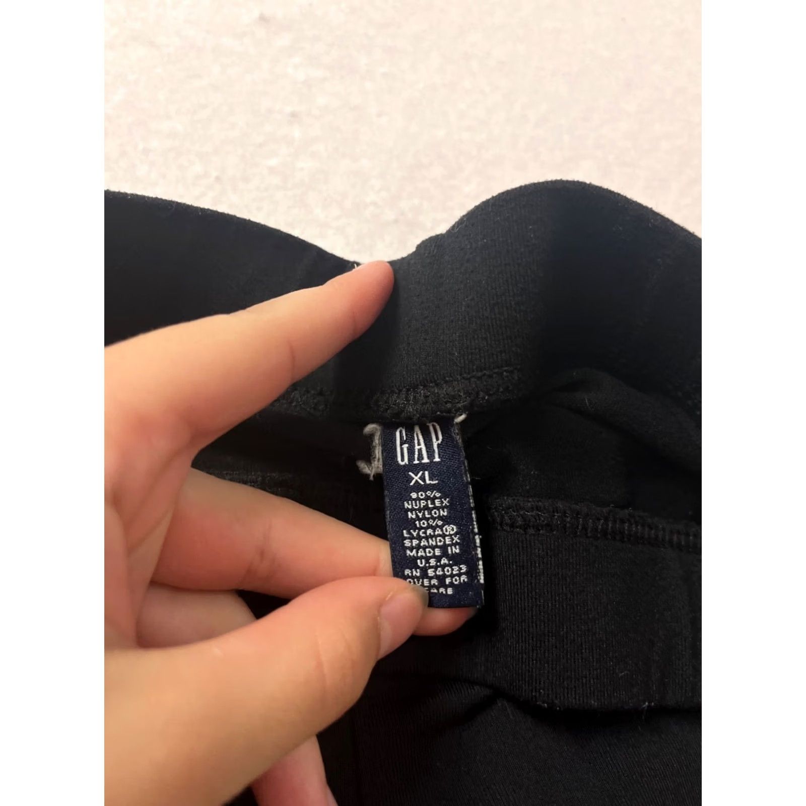 Gap Gap Black Nylon Spandex Yoga Pants XL Womens Regular Size Tights Activewear Size 40" / US 18 - 3 Thumbnail