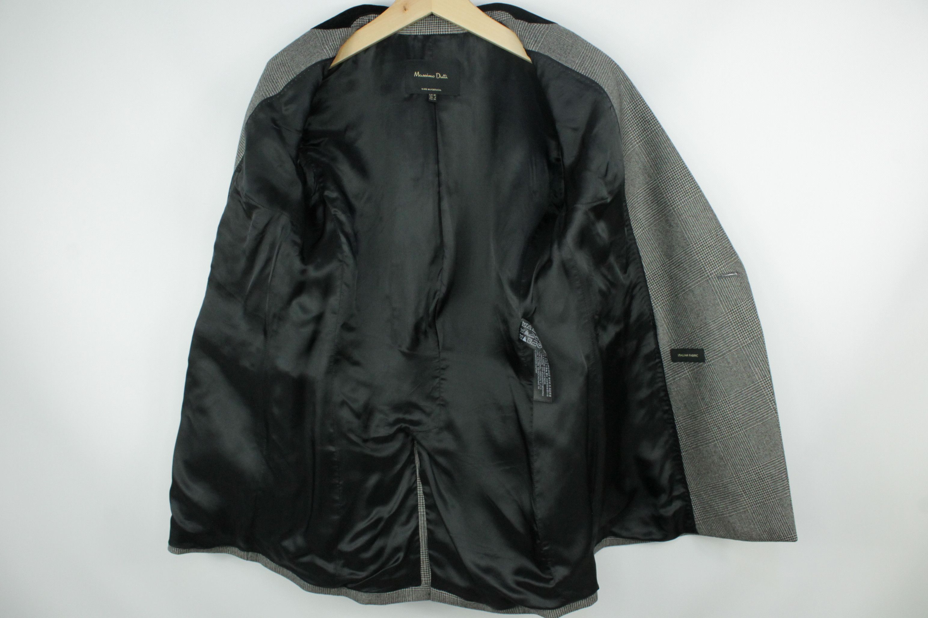 Massimo Dutti Massimo Dutti Double-Breasted Gray Check Wool Blazer Jacket Size S / US 4 / IT 40 - 8 Thumbnail