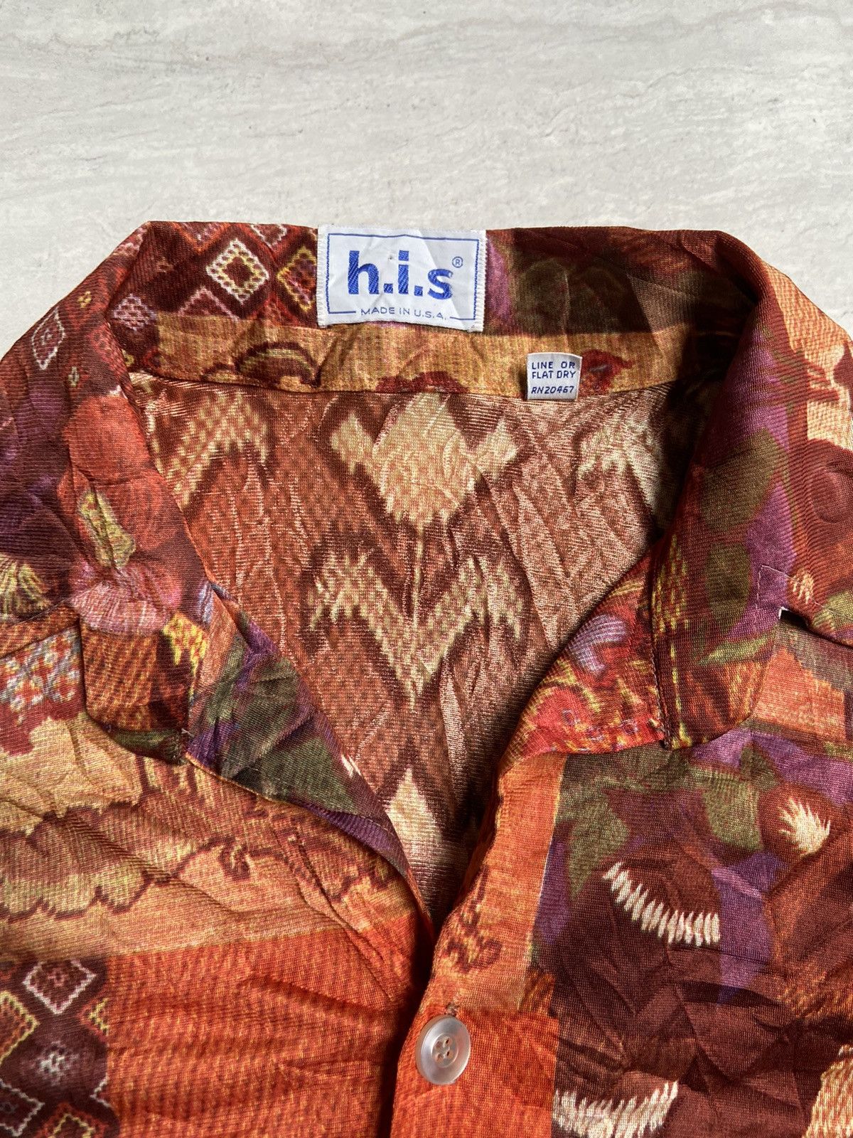 Vintage H.I.S Motive Shirt Made In Usa Size US XS / EU 42 / 0 - 5 Thumbnail