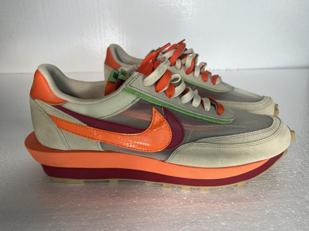 CLOT × Nike × Sacai Nike x Sacai x Clot Sz 14 New Tan Maroon Orange Size US 14 / EU 47 - 2 Thumbnail