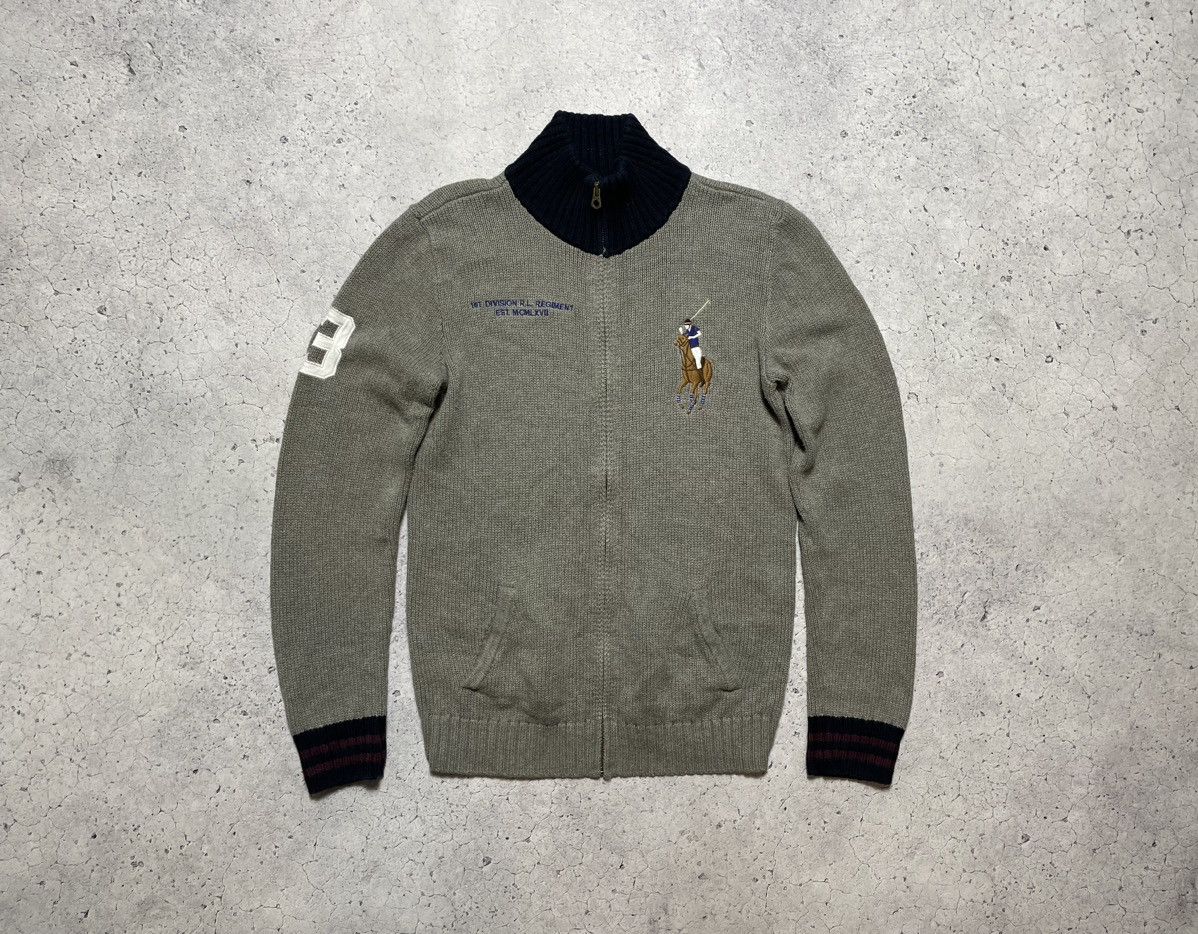 Polo Ralph Lauren Vintage 90s Crewneck Zip Sweater Polo Ralph Lauren Big Pony Size US S / EU 44-46 / 1 - 1 Thumbnail