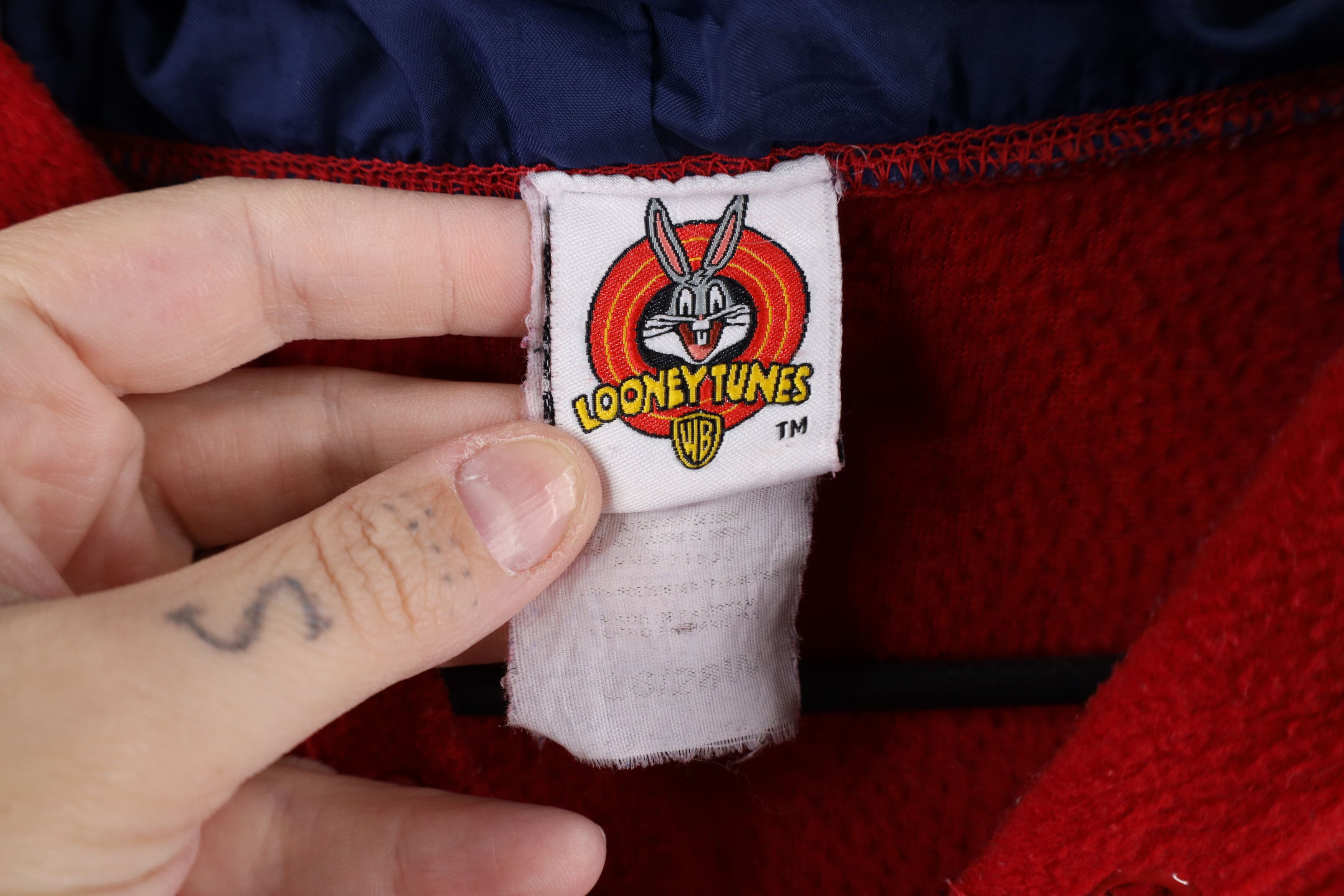 Vintage Vintage 90s Looney Tunes Taz She Devil Fleece Hoodie Size 4XL / US 24-26 - 10 Thumbnail