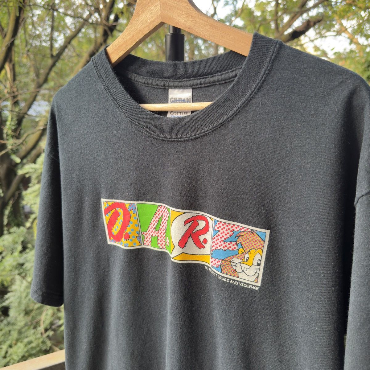 Vintage Dare Resist Drugs Acid Tab LSD Shirt ERD Grunge Chrome Faded Size US L / EU 52-54 / 3 - 6 Thumbnail