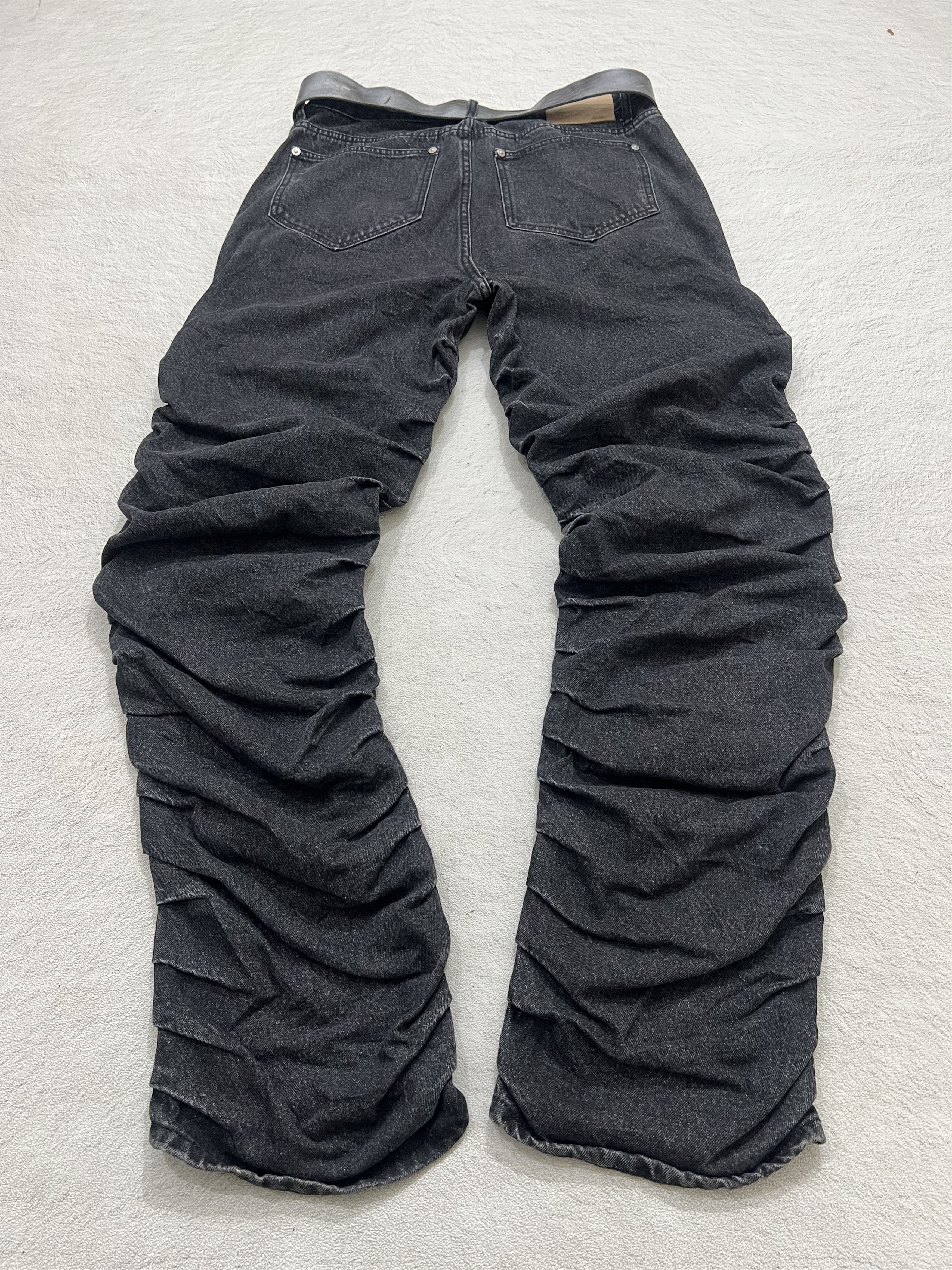 Japanese Brand 2000s Nomanual Ruched Bootcut Flare Jeans y2k Lgb Ifsix Size US 34 / EU 50 - 2 Thumbnail