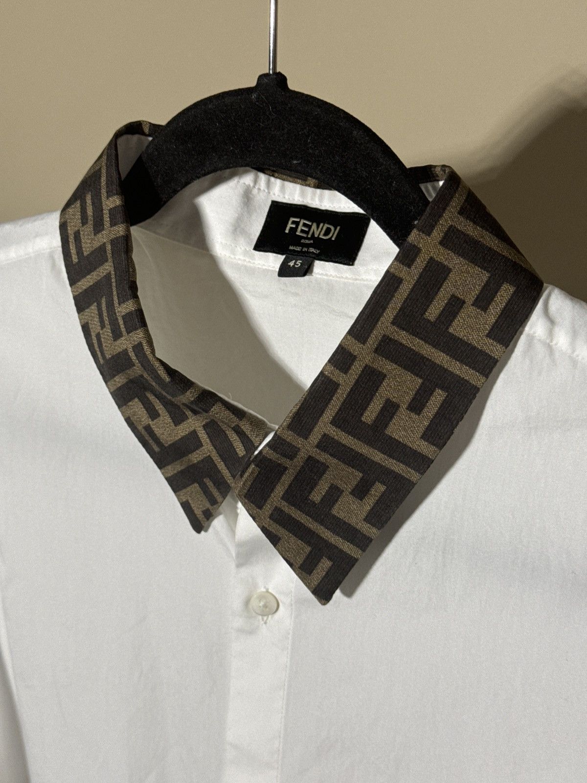 Fendi Fendi FF Collar White Button Up Shirt Size US XL / EU 56 / 4 - 3 Thumbnail