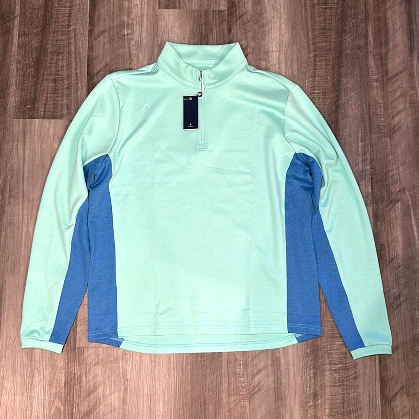 Vintage Holderness & Bourne Dry Luxe Performance Tailored Fit Quarter Zip Large Men Sweatshirt Green Size US L / EU 52-54 / 3 - 2 Thumbnail