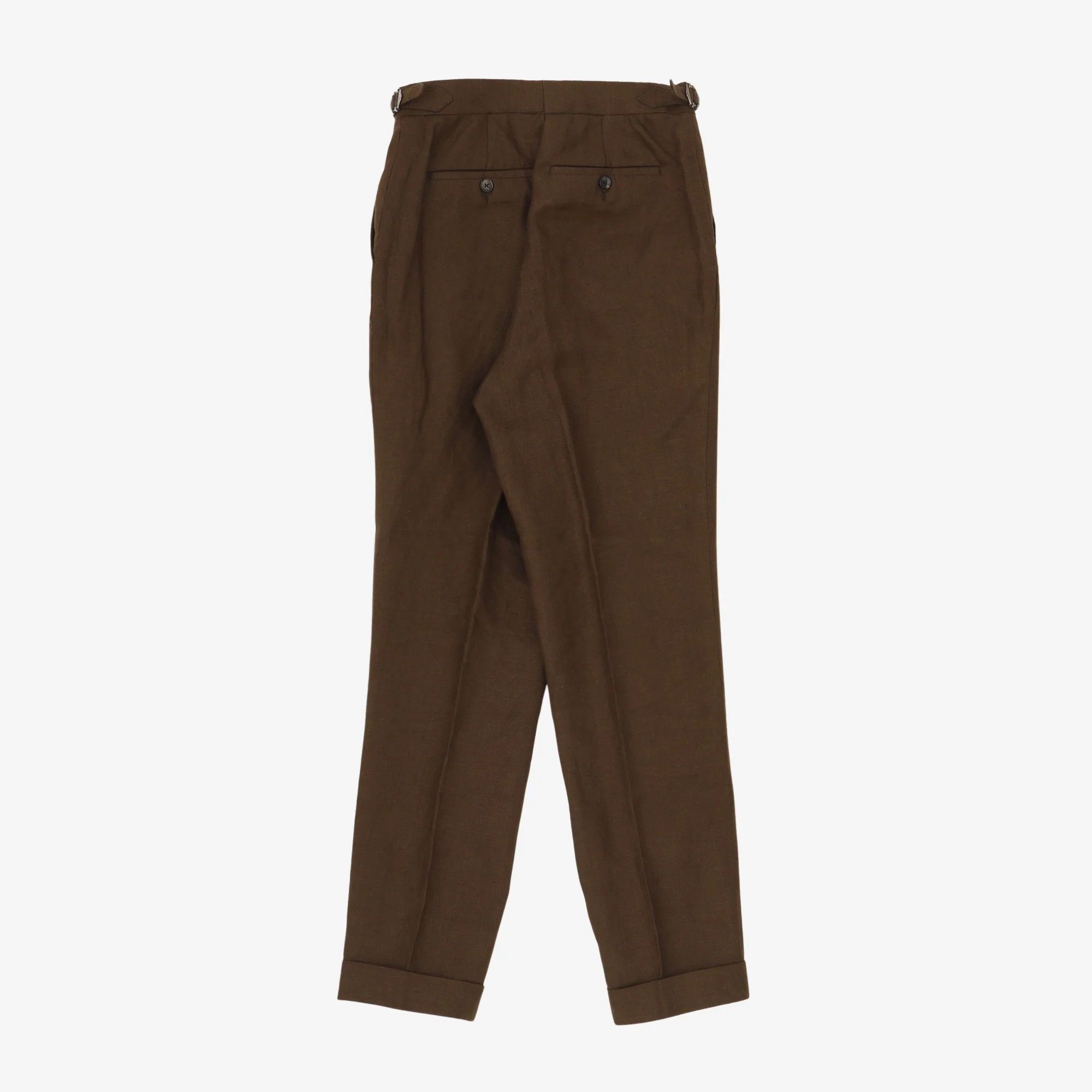 Natalino Brown linen trousers Size US 30 / EU 46 - 2 Thumbnail