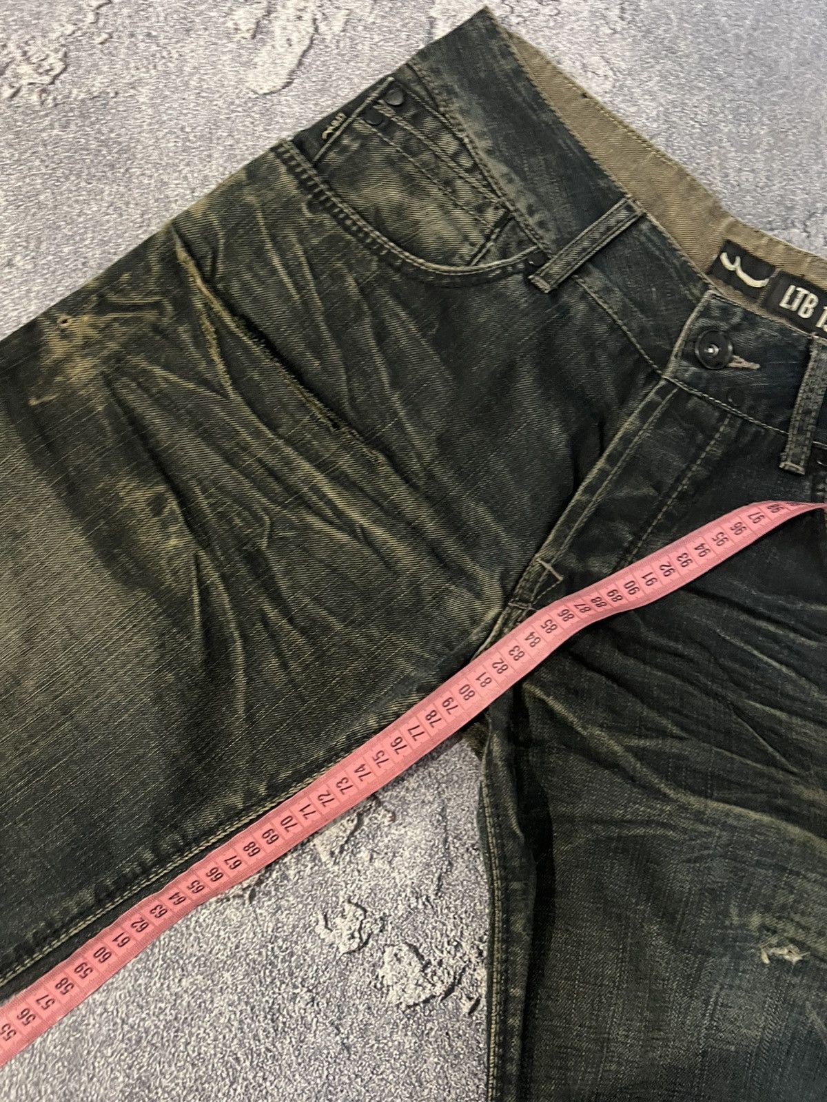 Japanese Brand Japanese Distressed Patina Dark Avan Style Denim Slim Size US 32 / EU 48 - 10 Thumbnail