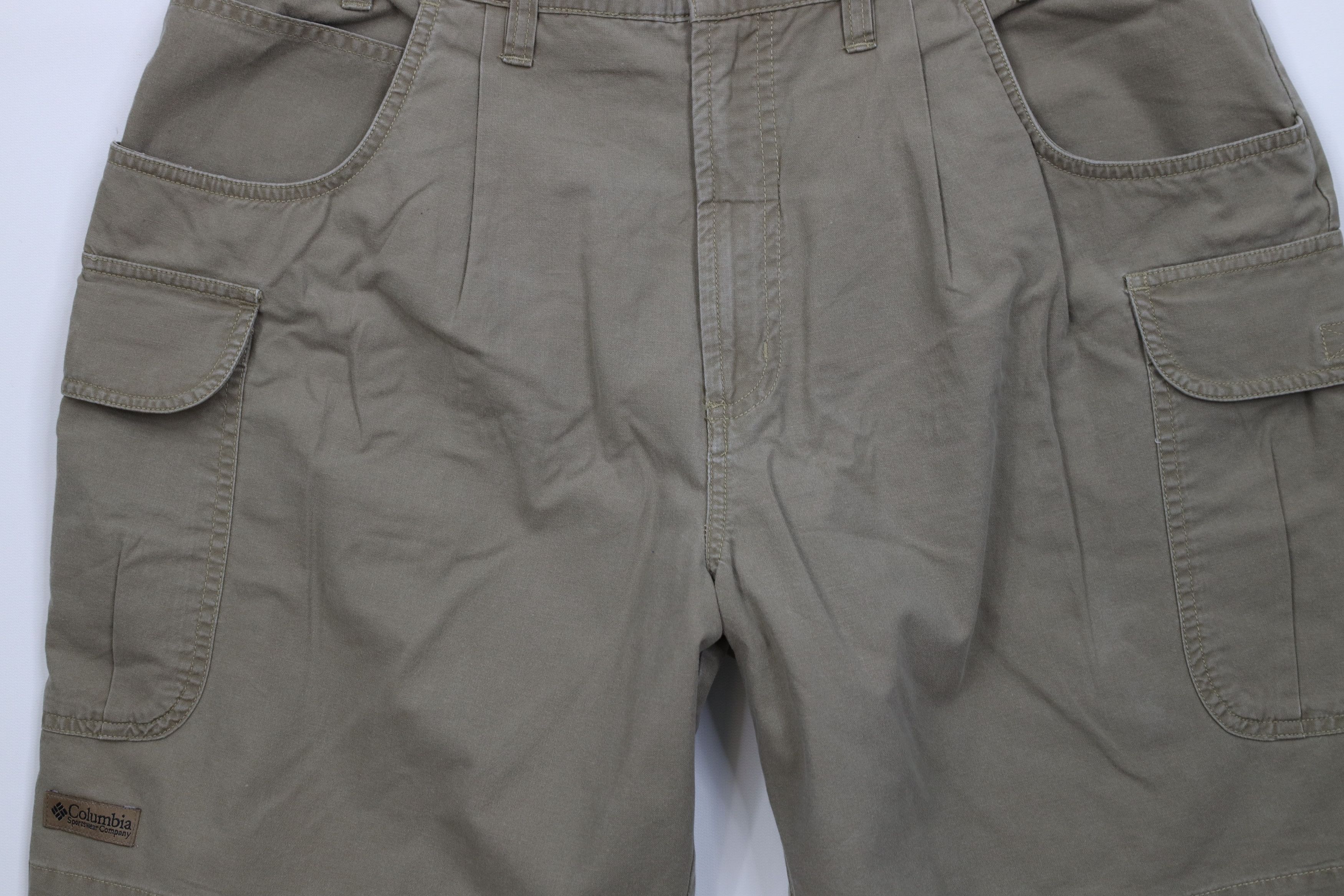 Columbia Vintage 90s Columbia Above Knee Cargo Shorts Cotton Breen Size US 38 / EU 54 - 3 Thumbnail